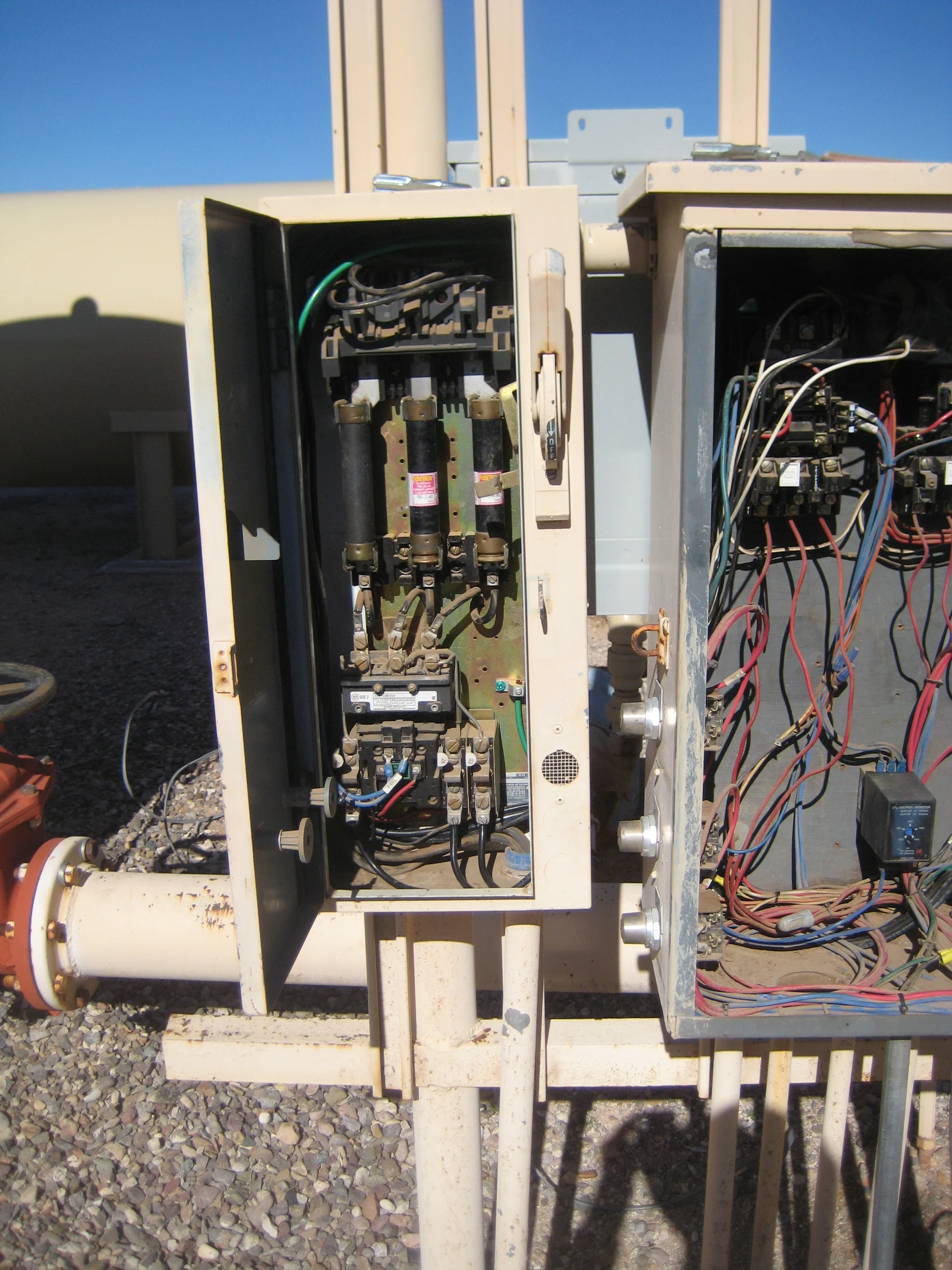 Electric components before upgrade is completed