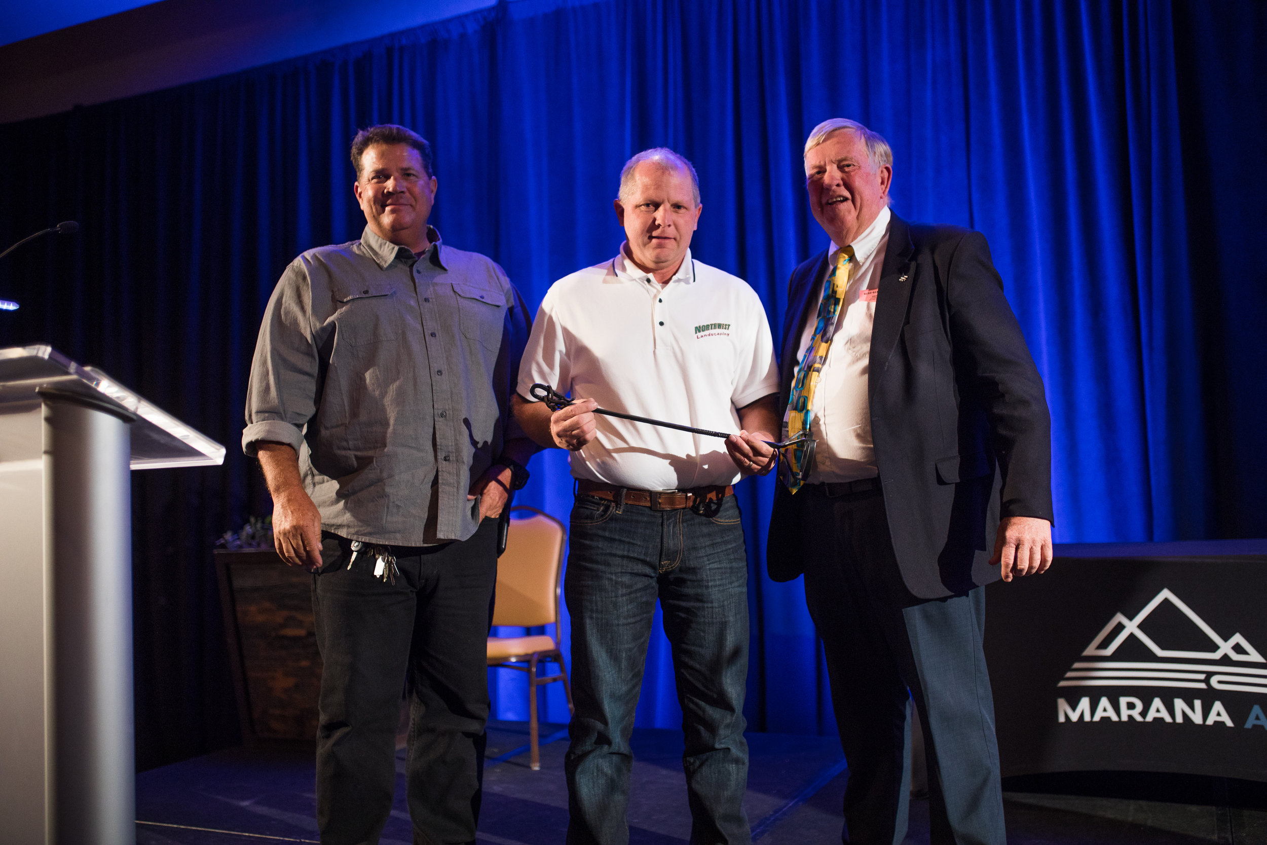  Branding Iron Award recipients Greg Brchan and Chris Fisher on behalf of Northwest Landscaping 