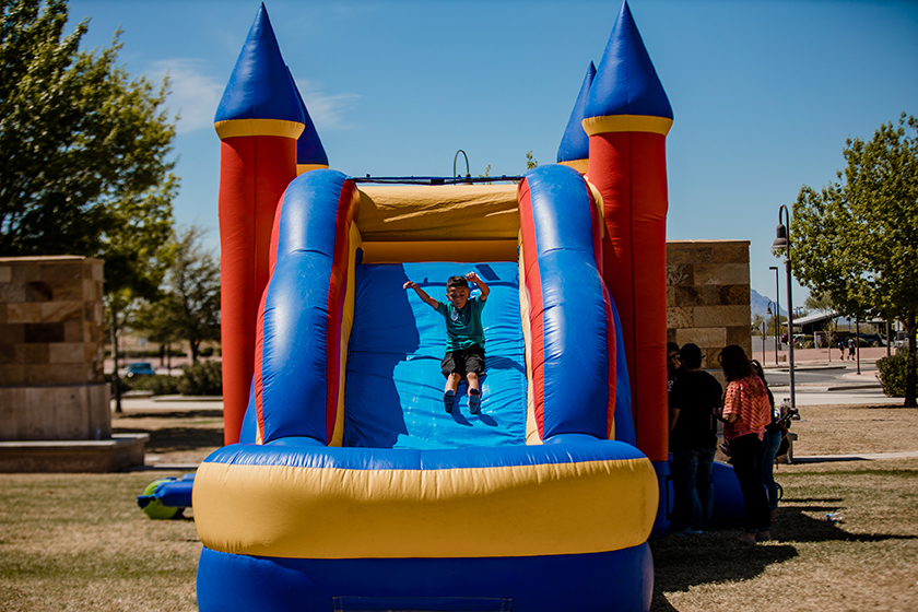 Jumping Castles were free for the kids.