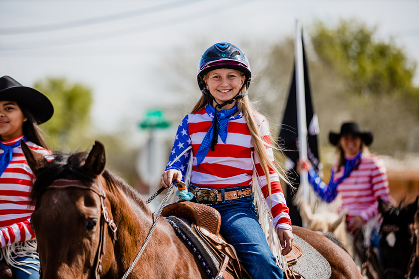  All smiles for his parade participant.  