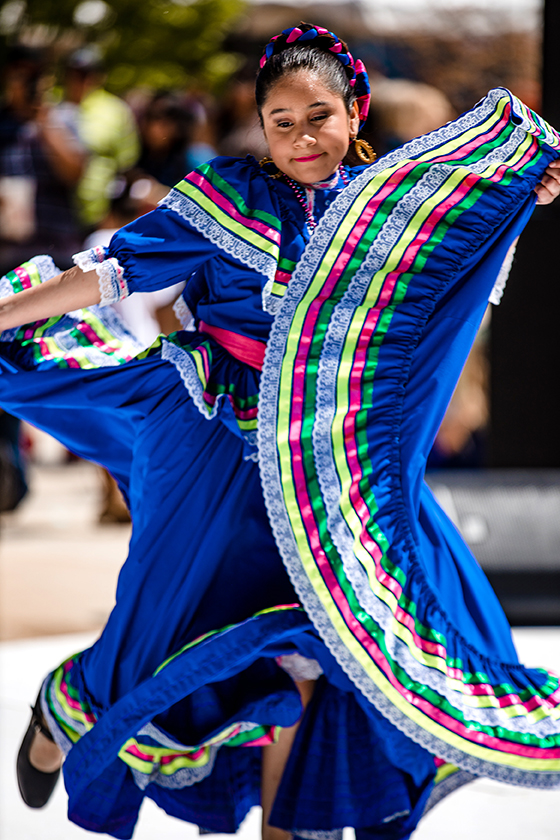  Folklorico dancers brought plenty of color.  