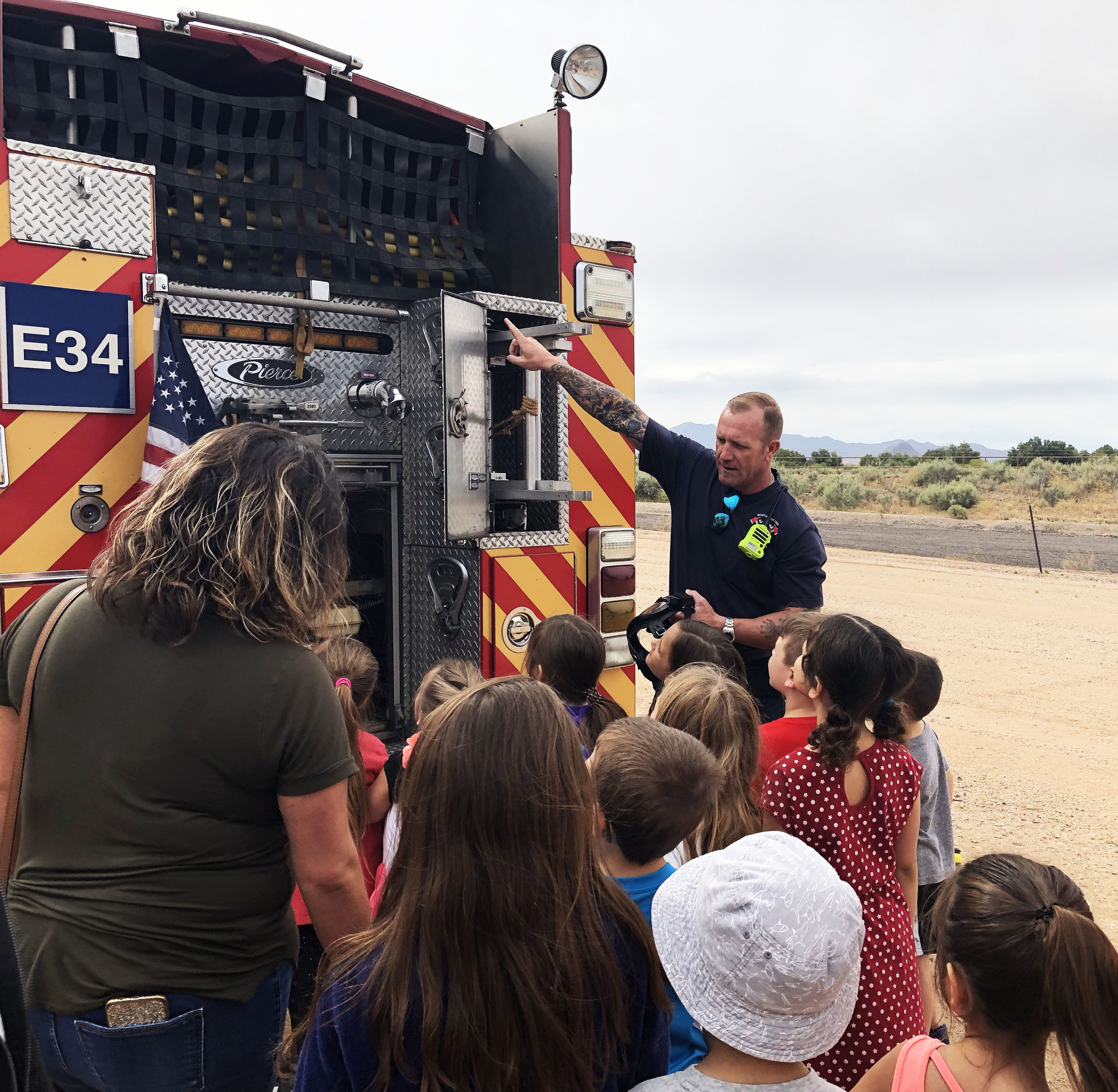  The firetrucks of Northwest Fire were among the most popular for the students to explore.  