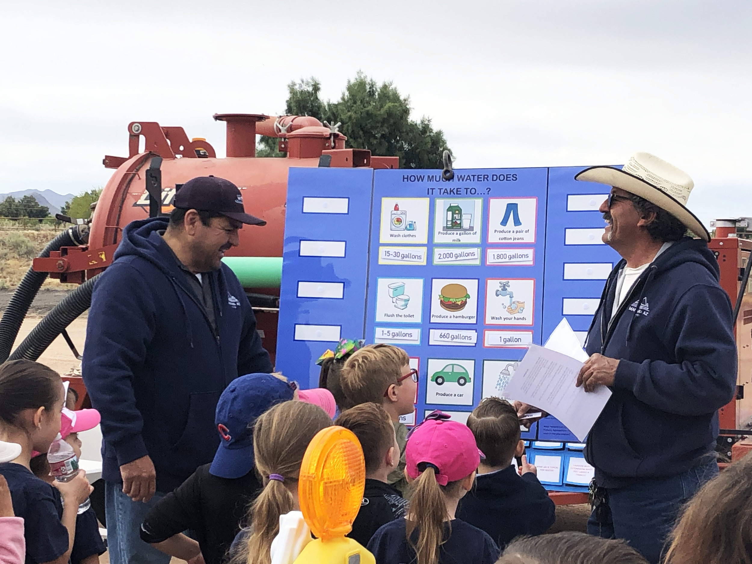  Marana Water employees educate students on the importance of water conservation.  