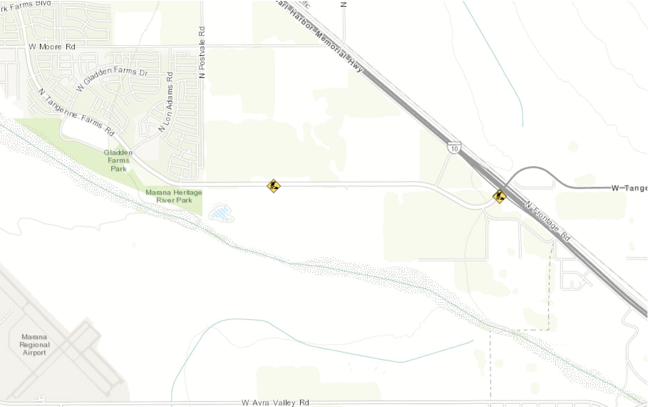 TRAFFIC ALERT Tangerine Farms Decorative Rock Installation — Town of