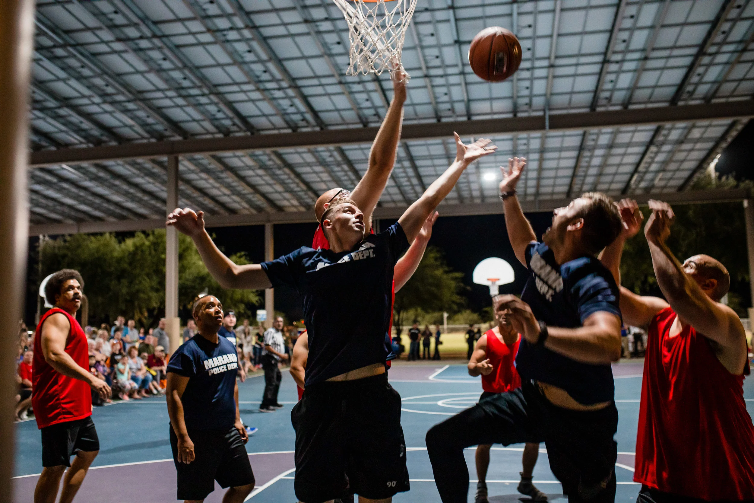 Marana Police plays basketball