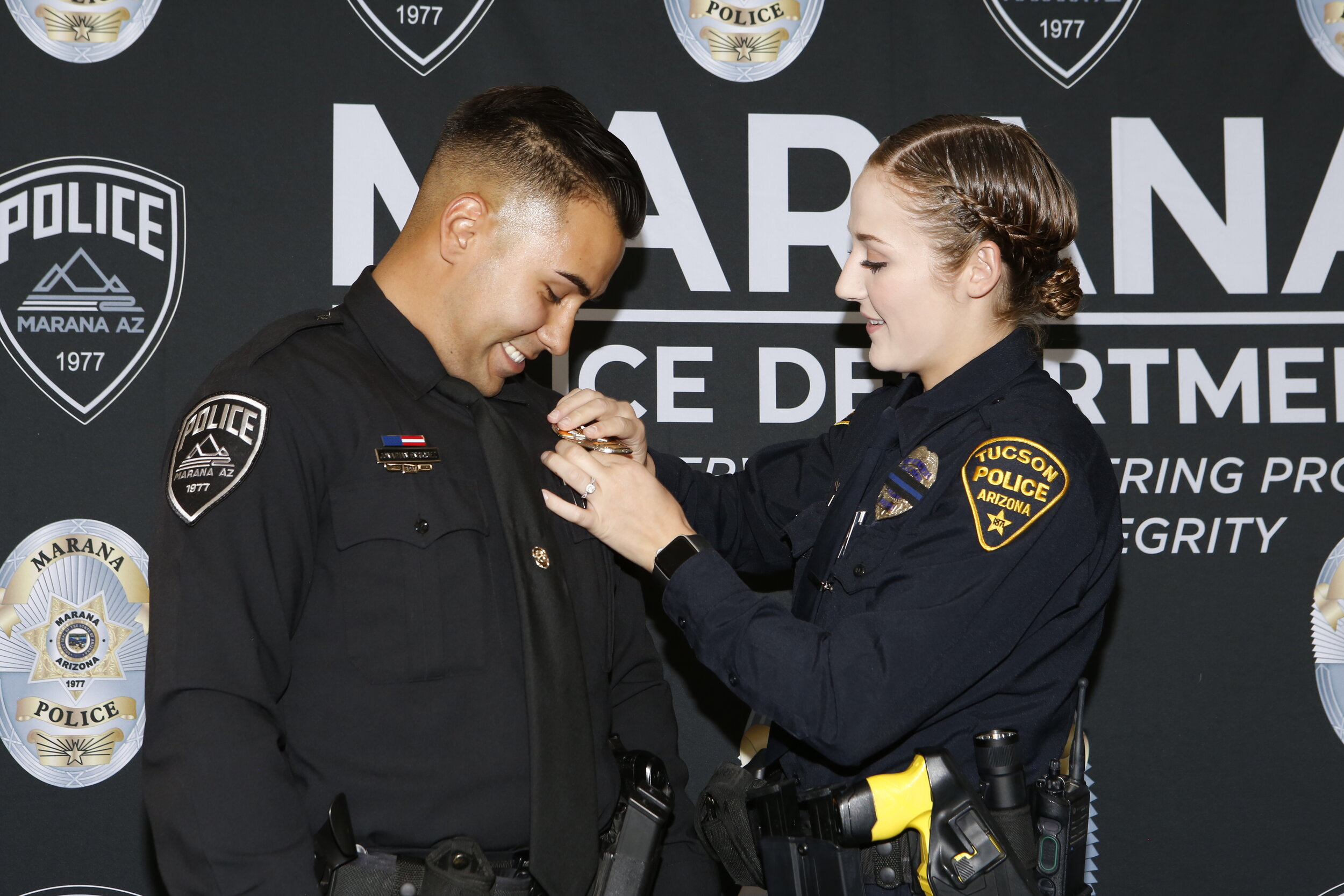  Officer Jonathan Enriquez badge pinning 