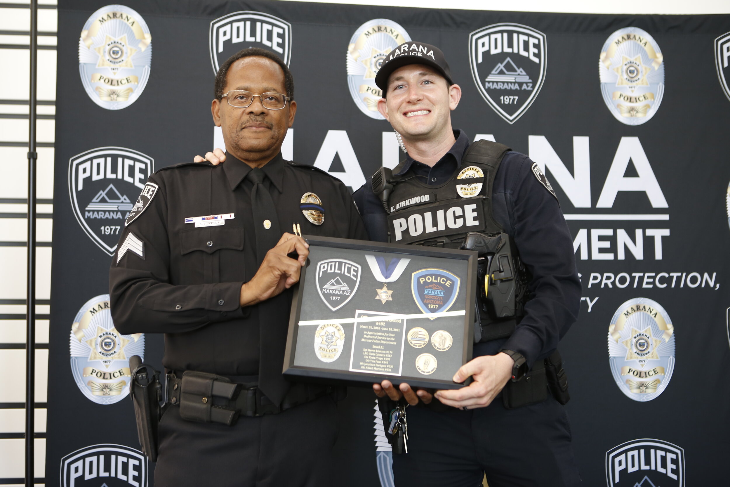  Sergeant Johnson (left) and Officer Kirkwood (right) 
