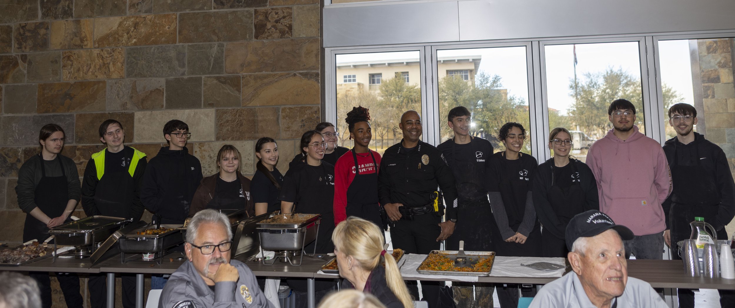 Marana Police Chief with Marana High students