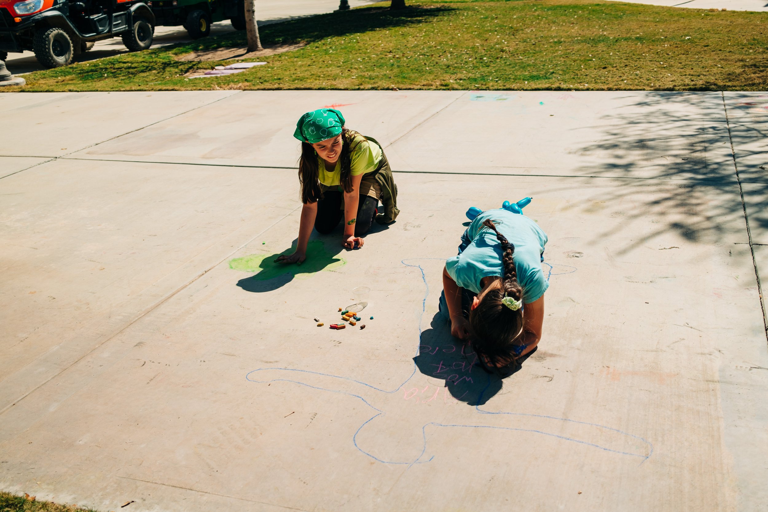 Chalk art at Founders' Day