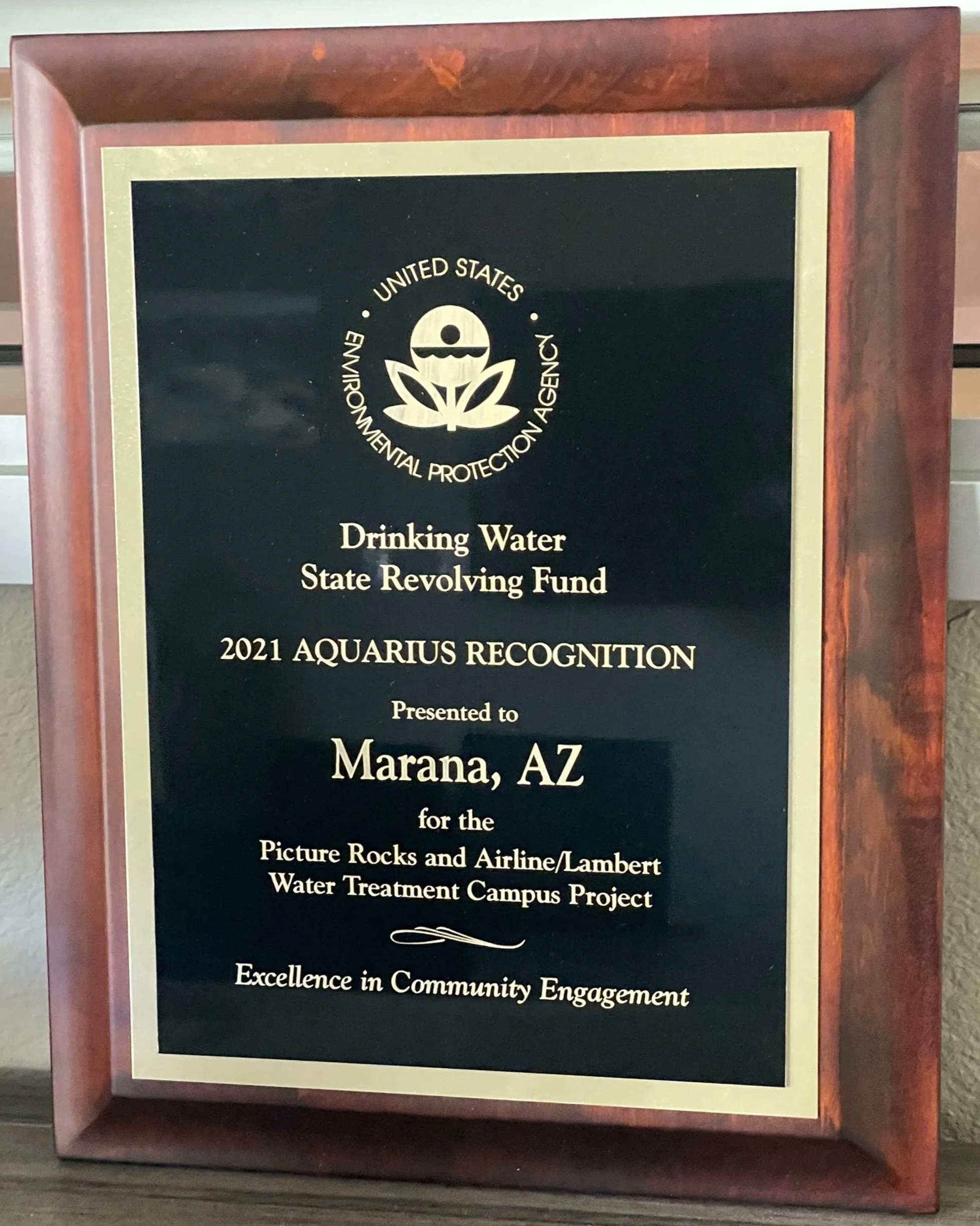 Marana Water wins award for treatment campuses — Town of Marana