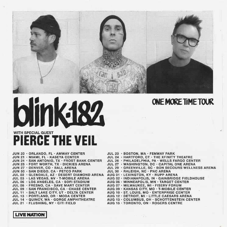 Blink182 Announces North American Tour with Pierce the Veil and