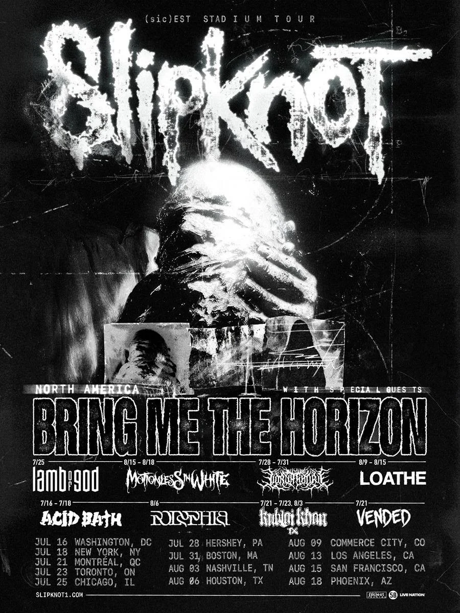 Slipknot announce (sic)est Stadium Tour for summer 2027 with Bring Me The Horizon and rotating special guests