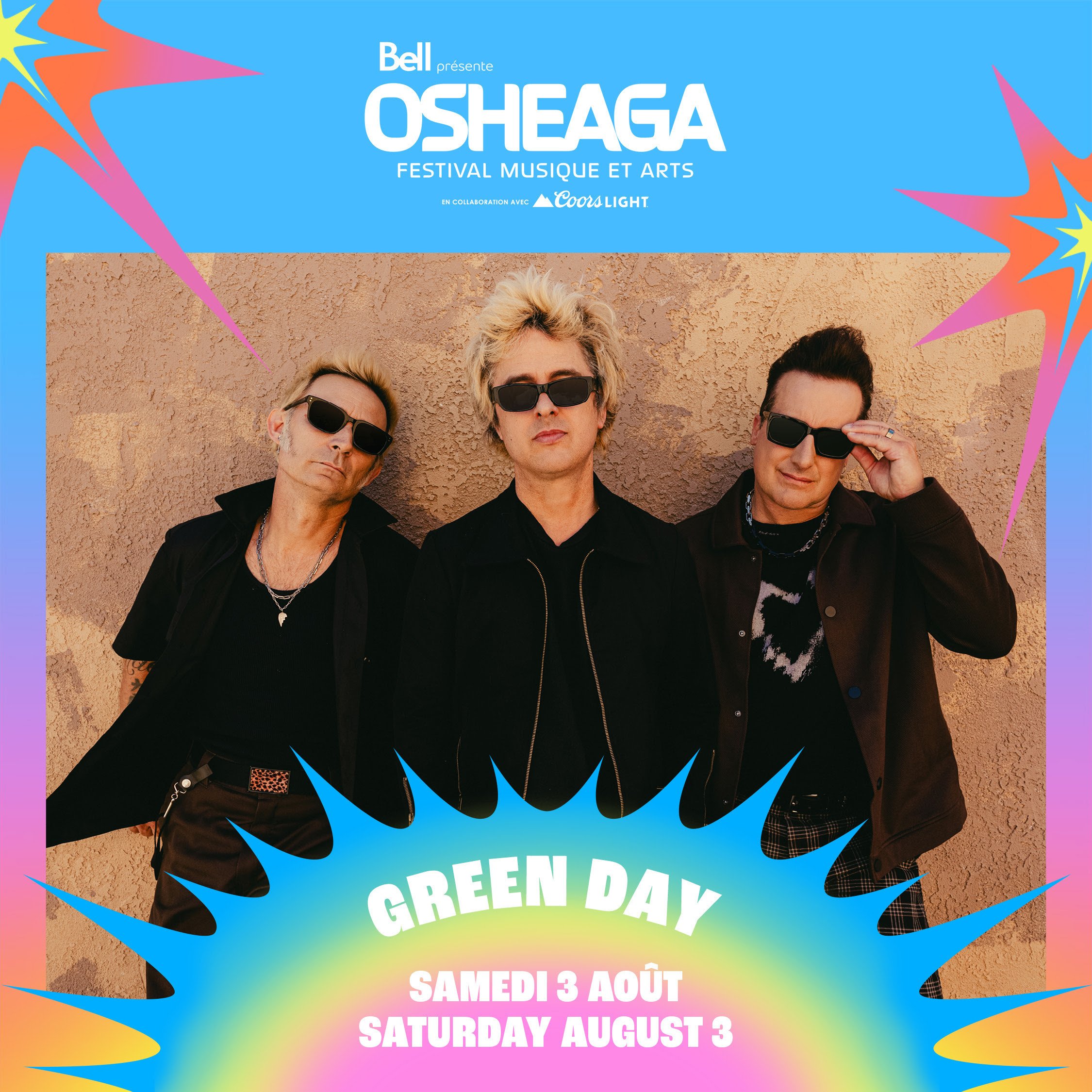 OSHEAGA 2025 Announces first headliner Green Day Beyond The Watch