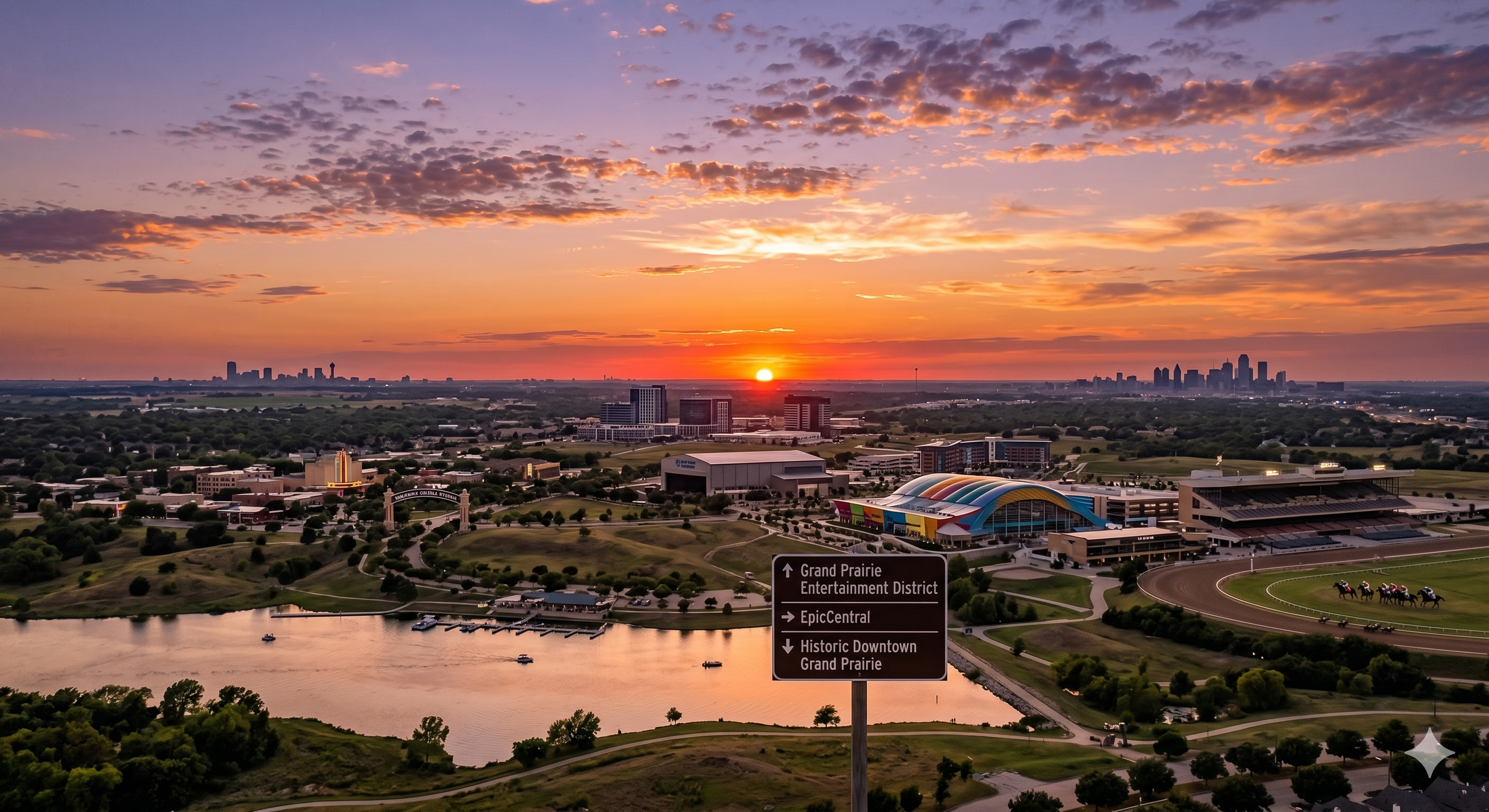 grand-prairie-tx-sunset-skyline-epiccentral-lone-star-park-dallas-tarrant.png