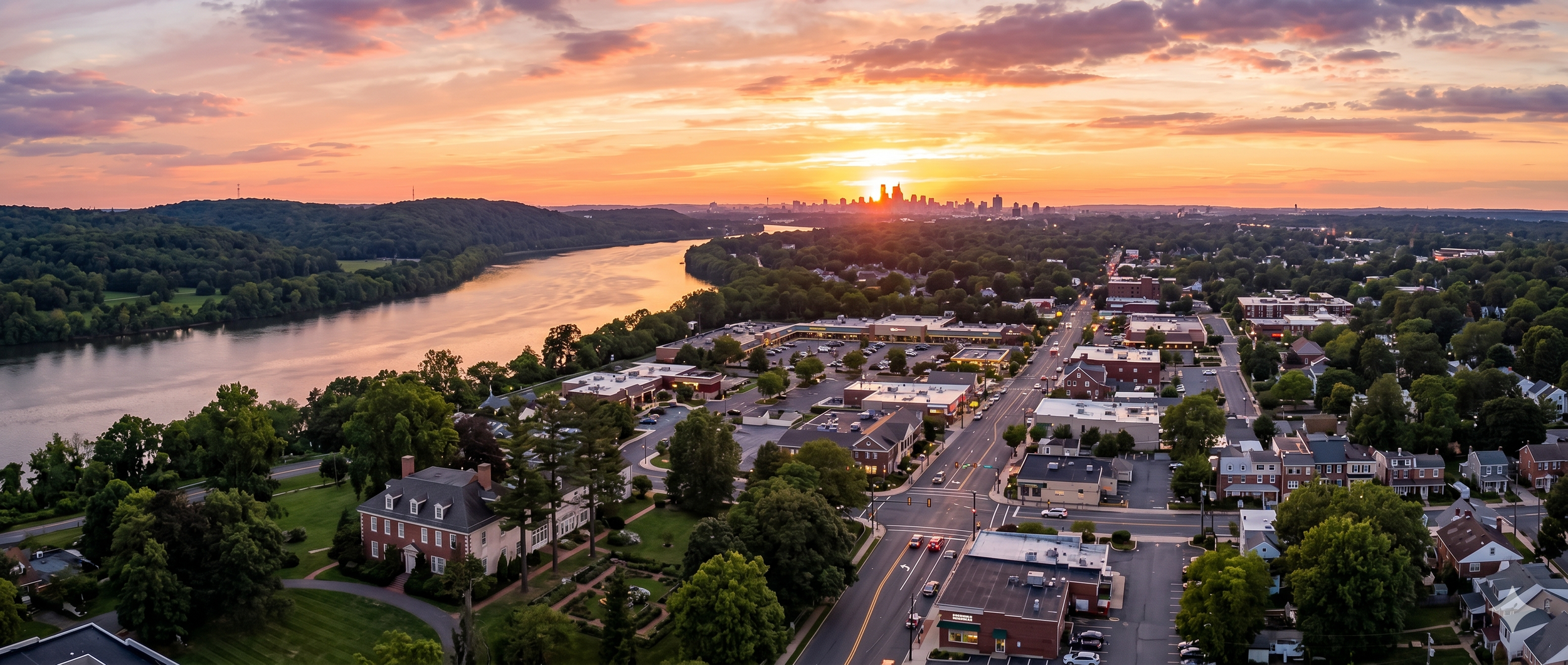 whitemarsh-township-pa-historical-hope-lodge-and-schuylkill-river-sunset-cityscape-banner.png