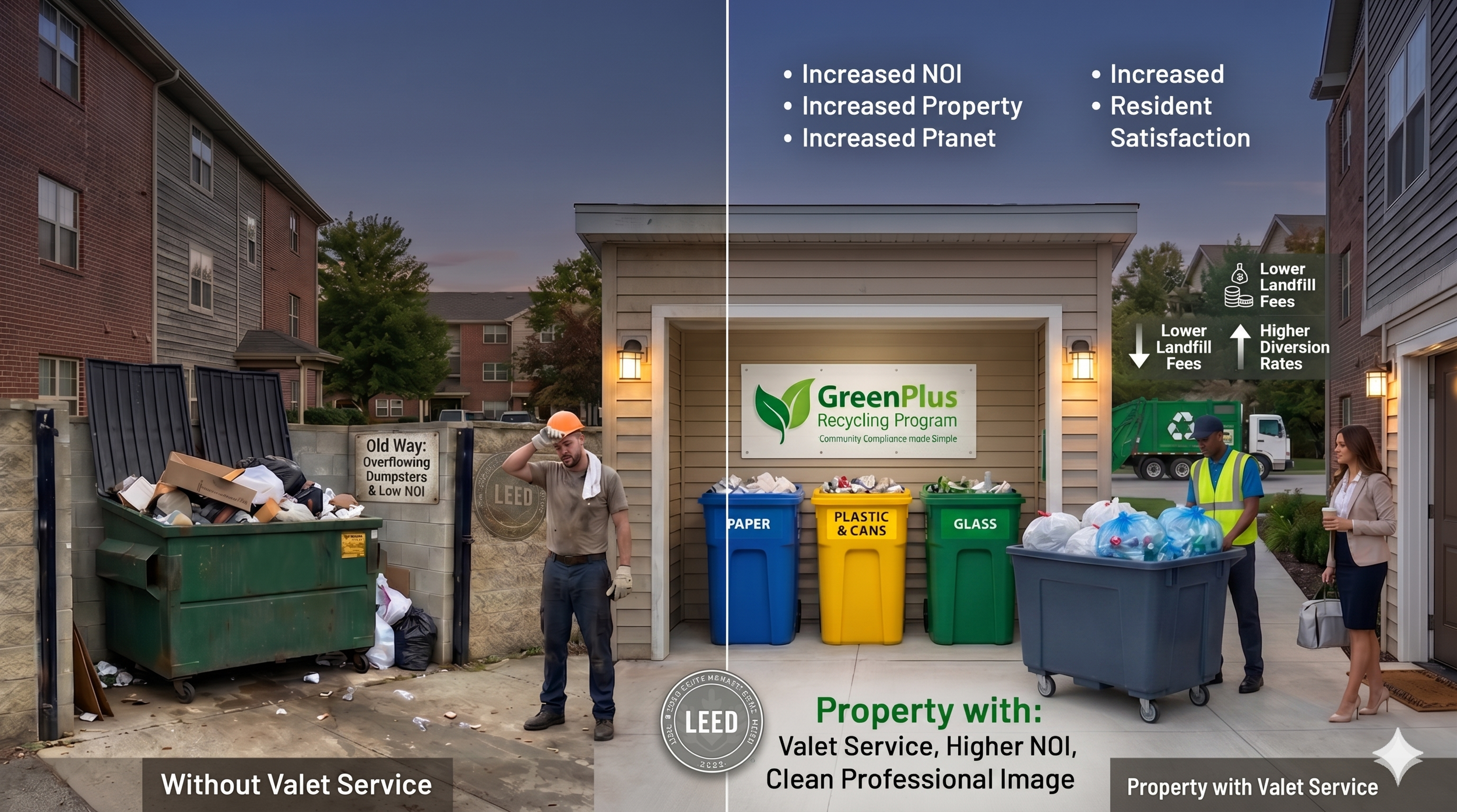 Overflowing Dumpsters? How National Doorstep GreenPlus™ Turns Apartment Waste Into a Clean, Compliant NOI Booster