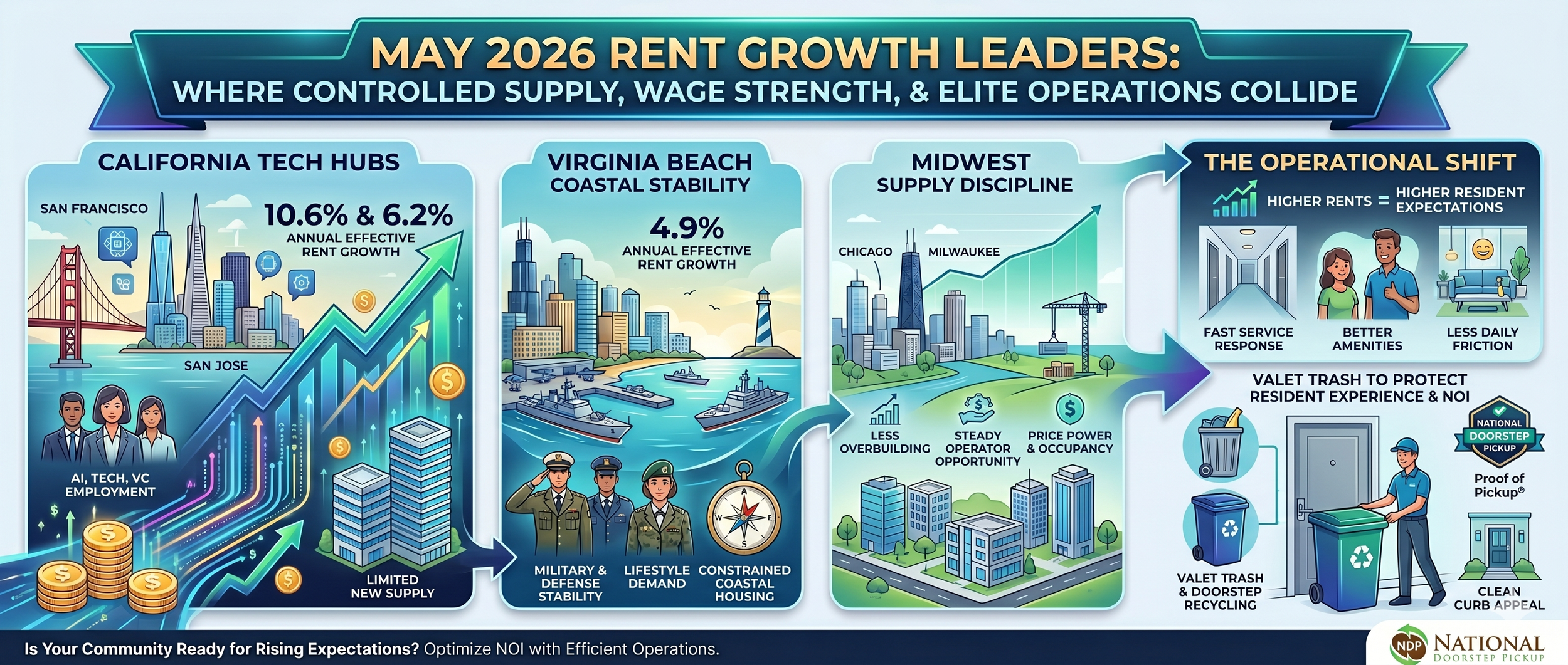 Top Apartment Rent Growth Markets in 2026: What the May RealPage Leaders Reveal About Multifamily Demand