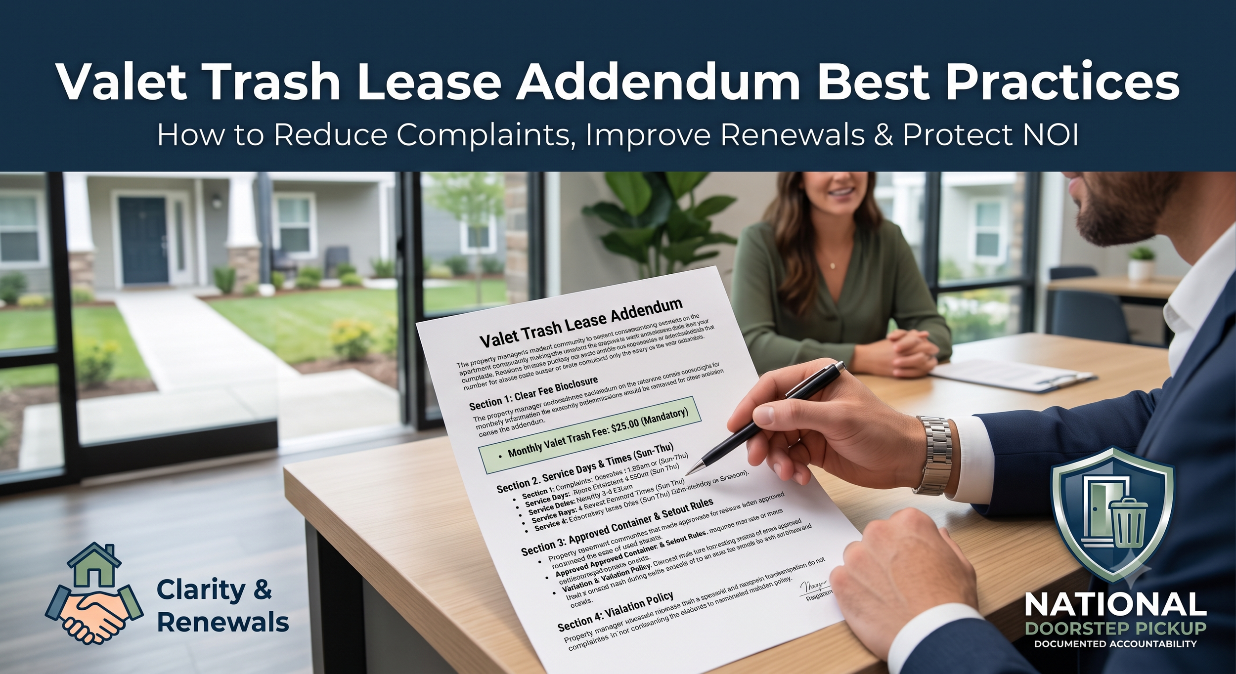 Valet Trash Lease Addendum Best Practices: How to Reduce Complaints, Improve Renewals &amp; Protect NOI