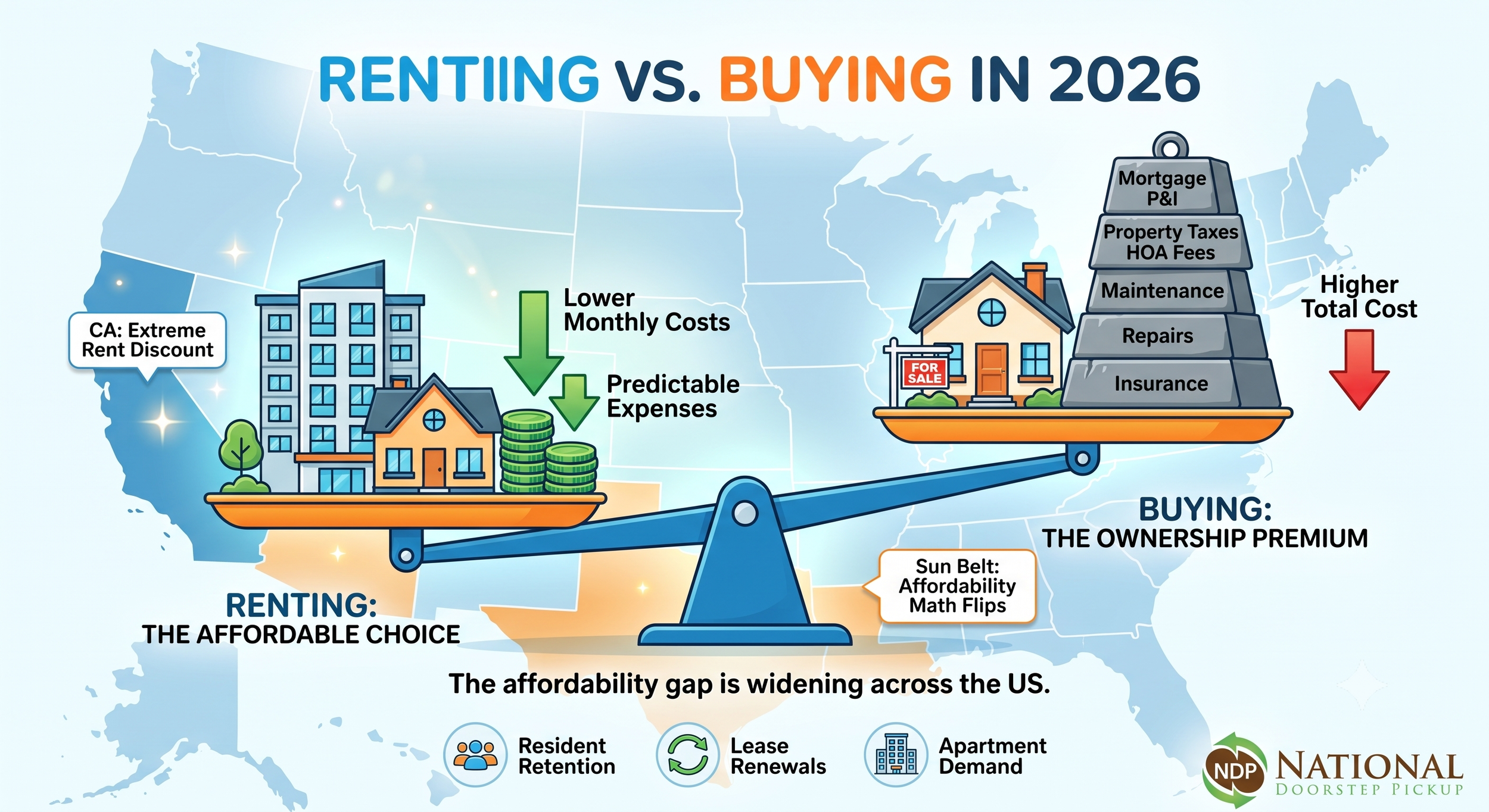 Renting vs. Buying in 2026: Why Apartments and Single-Family Rentals Are Winning the Affordability Math