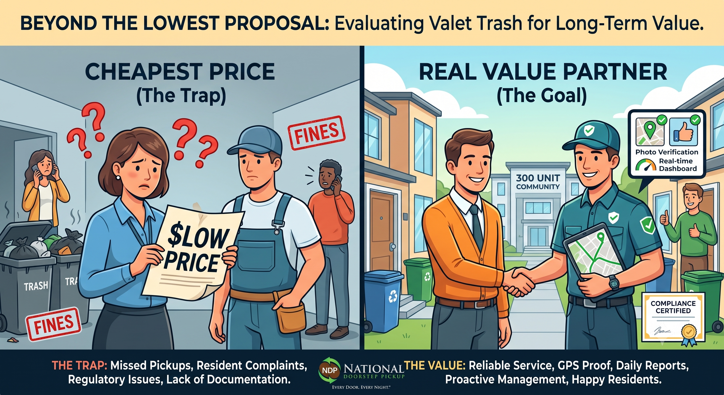 National vs. Regional Valet Trash Providers: Which Is Better for a 300-Unit Apartment Community?