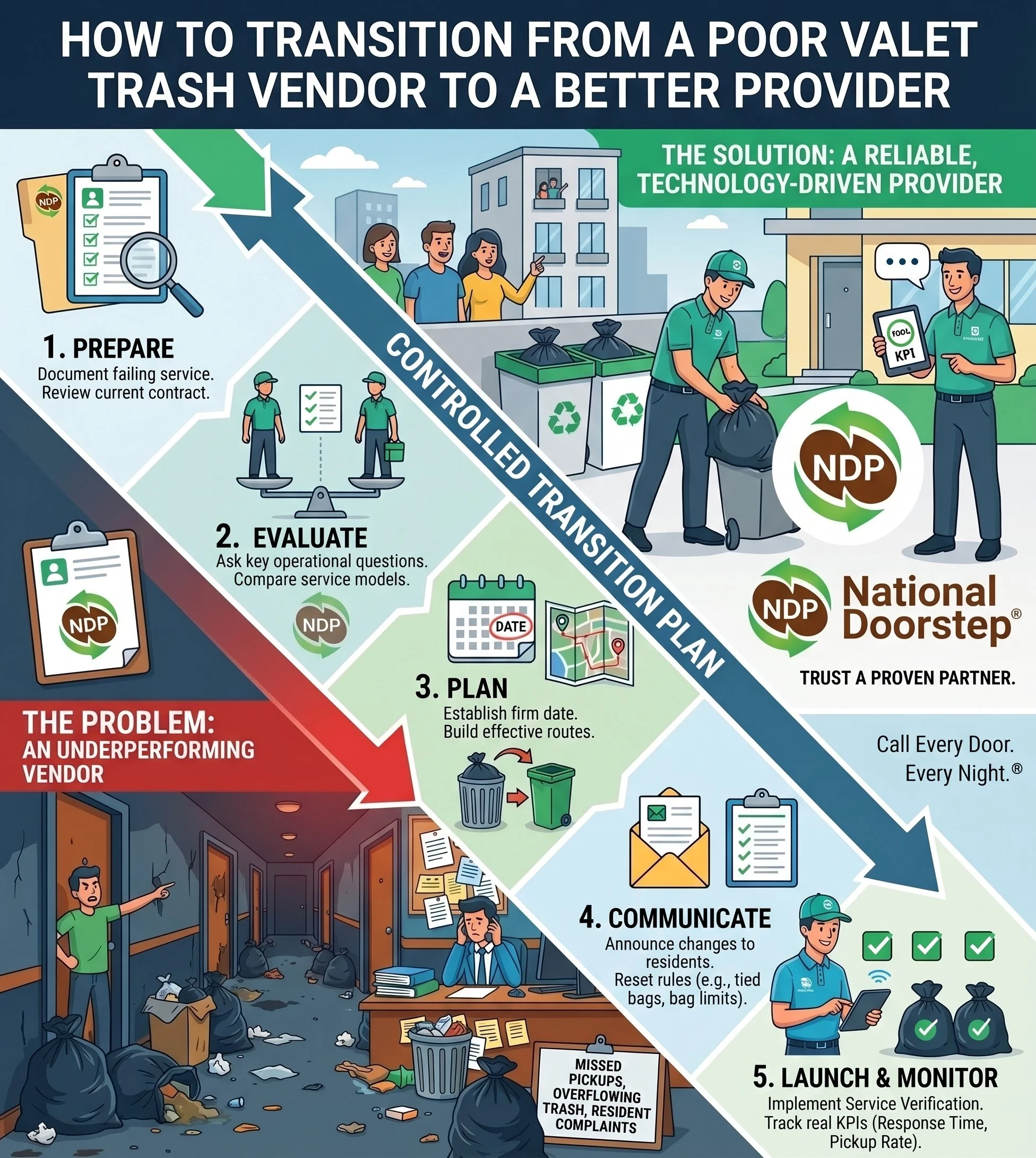 How to Transition From a Poor Valet Trash Vendor to a Better Provider