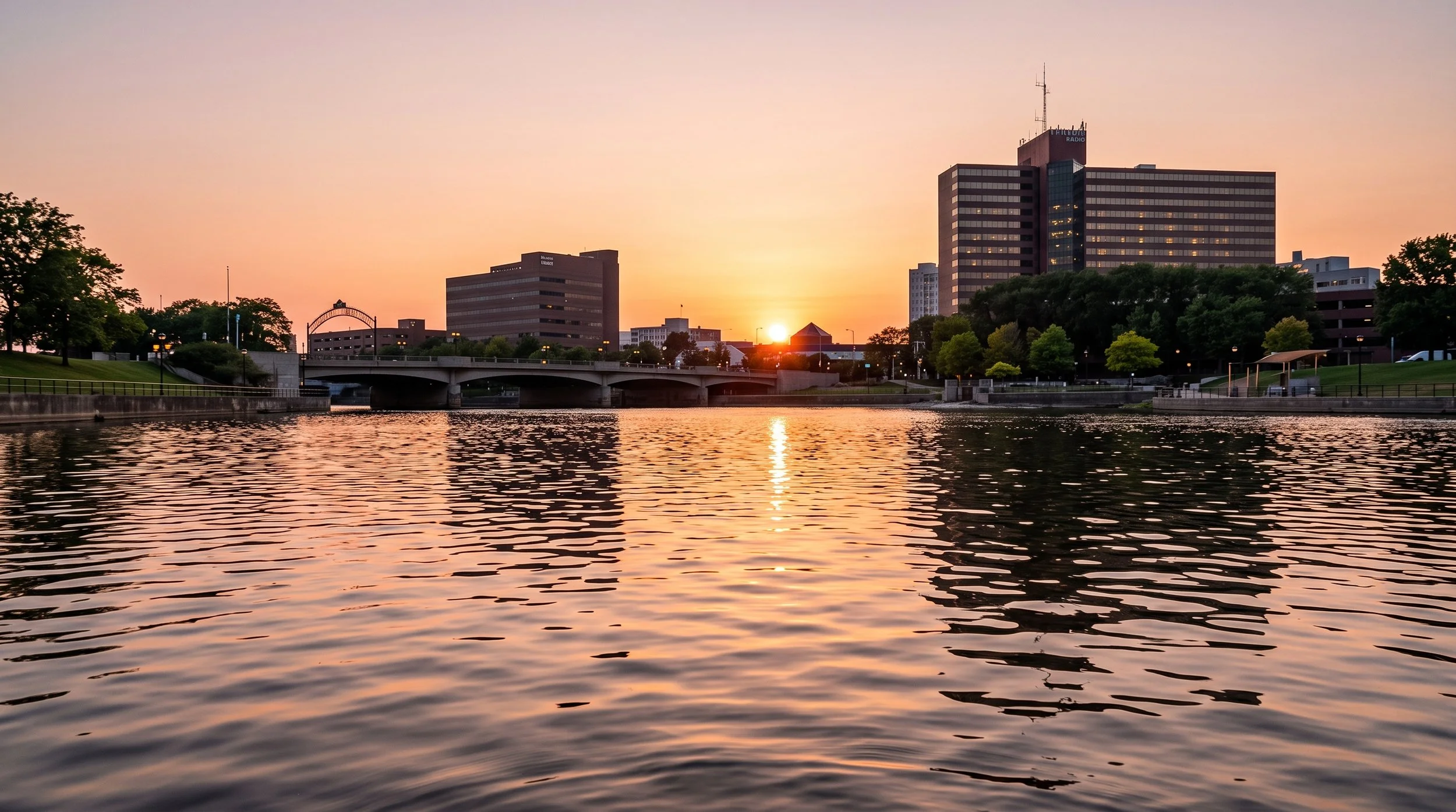 Flint, MI-sunset cityscape.jpg