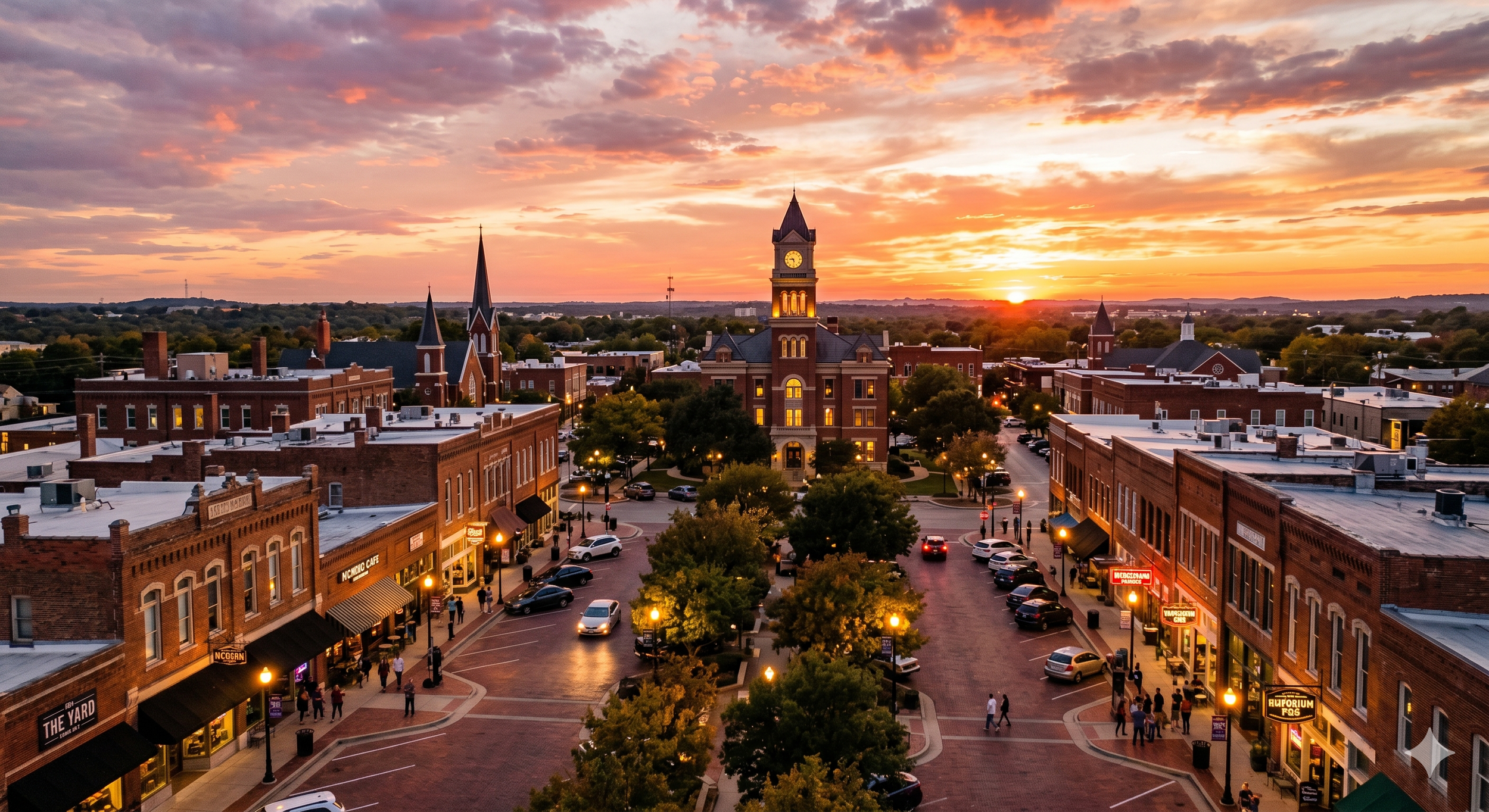 McKinney, TX, sunset cityscape.png