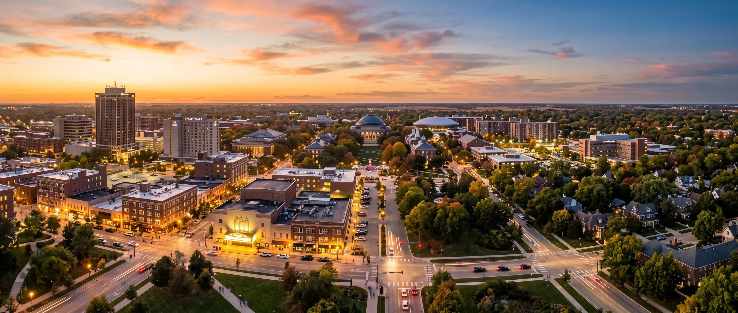 Champaign & Urbana IL -sunset  city scape.jpg