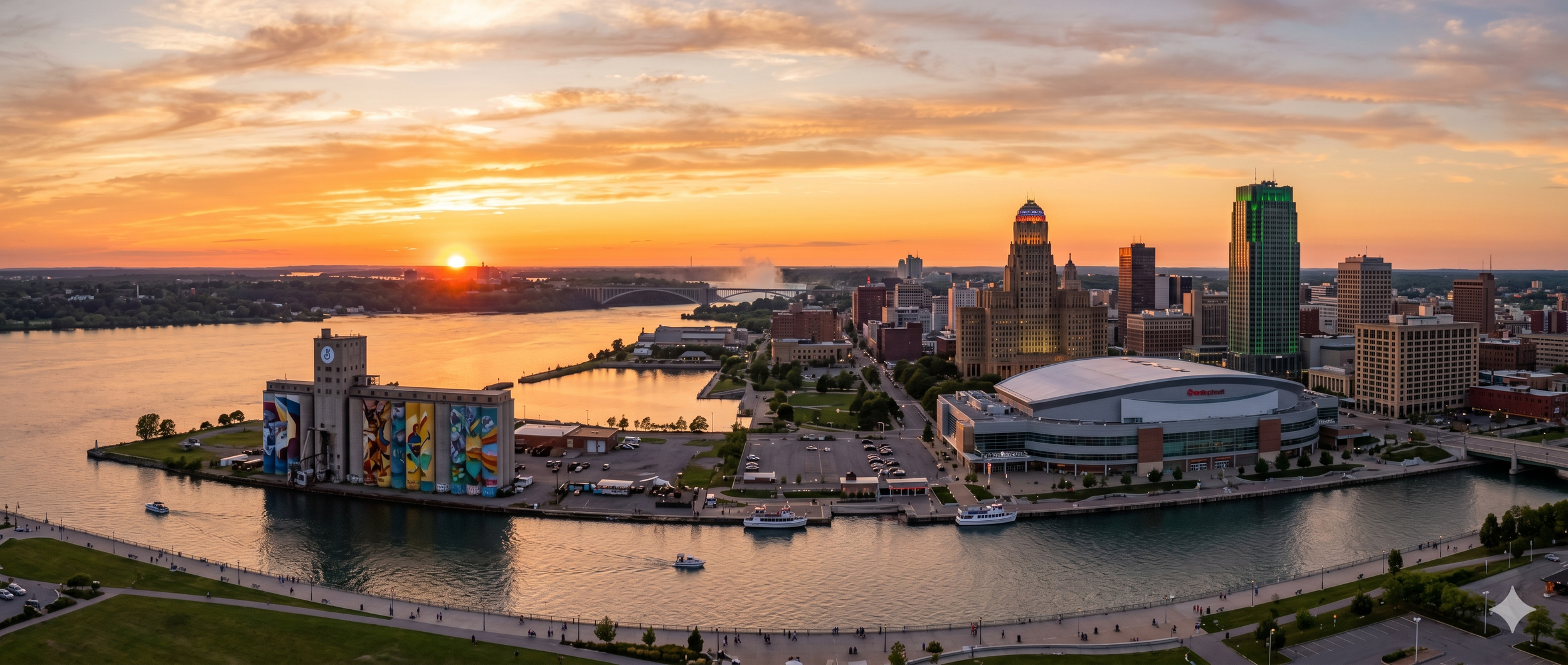 buffalo-ny-waterfront-keybank-center-and-city-hall-sunset-cityscape-banner.png