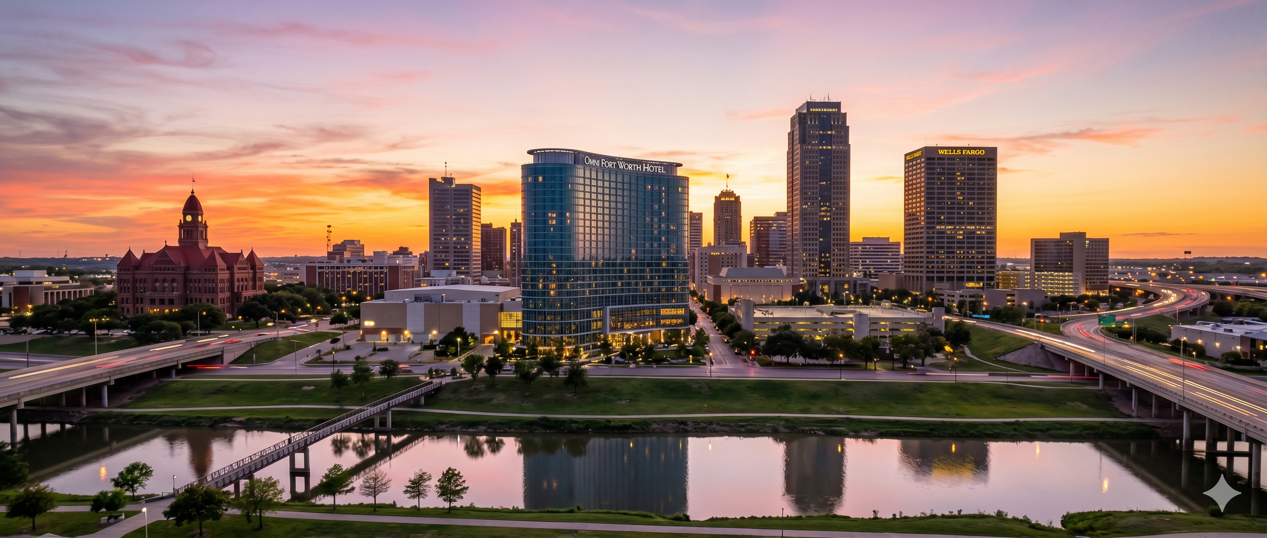 fort-worth-tx-skyline-downtown-tarrant-county-courthouse-omni-wells-fargo-tower-sunset-banner.png