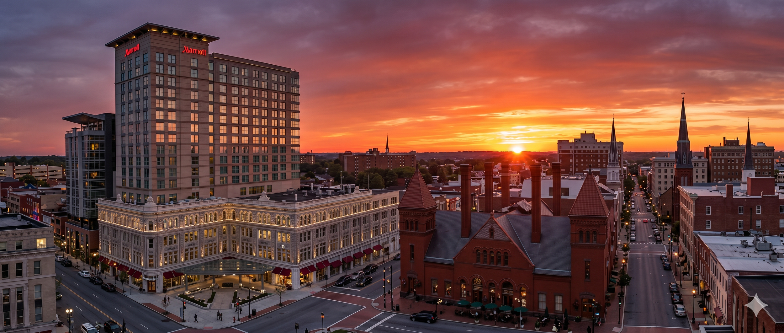lancaster-pa-penn-square-marriott-and-central-market-sunset-banner.png