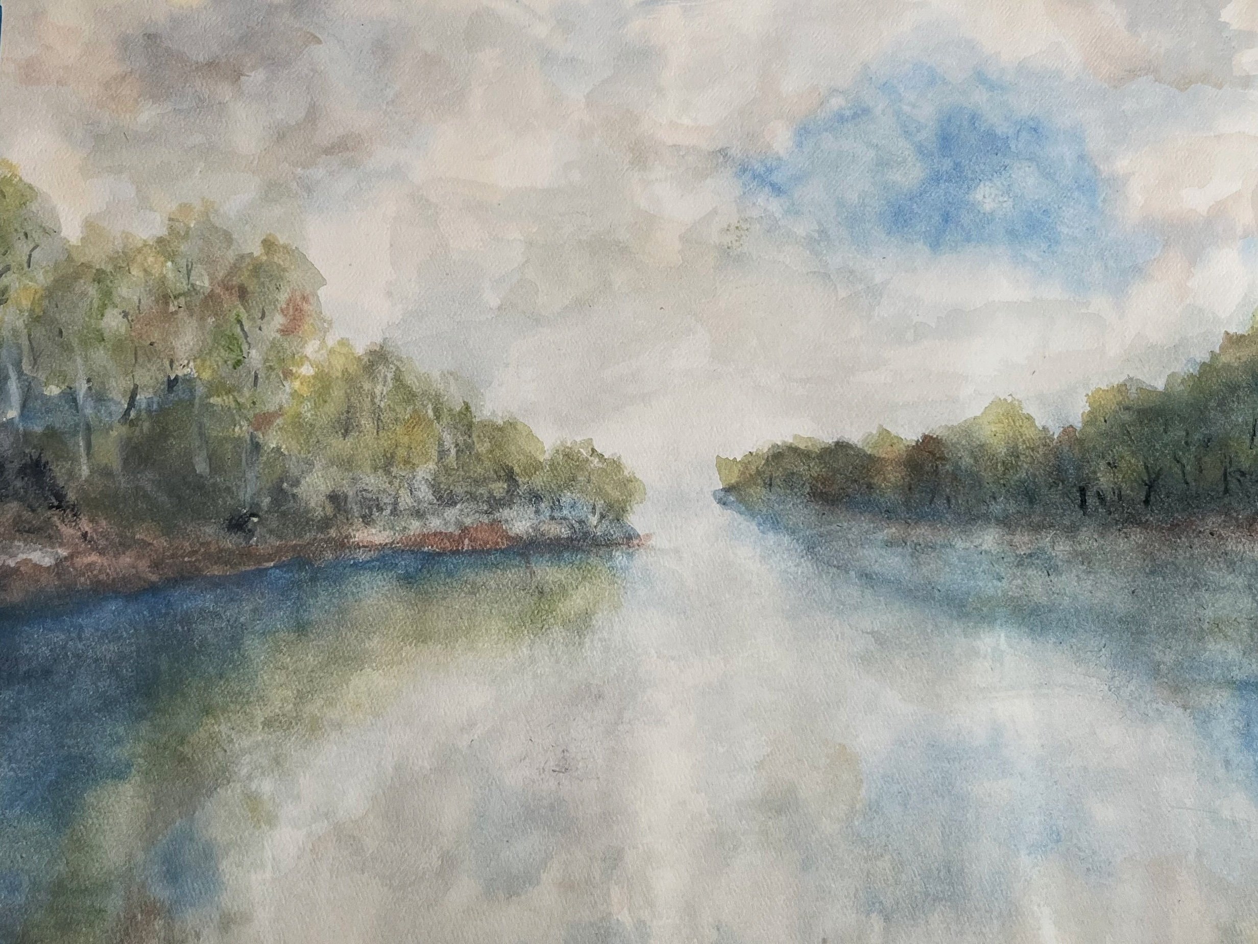 Peaceful River - Water Color