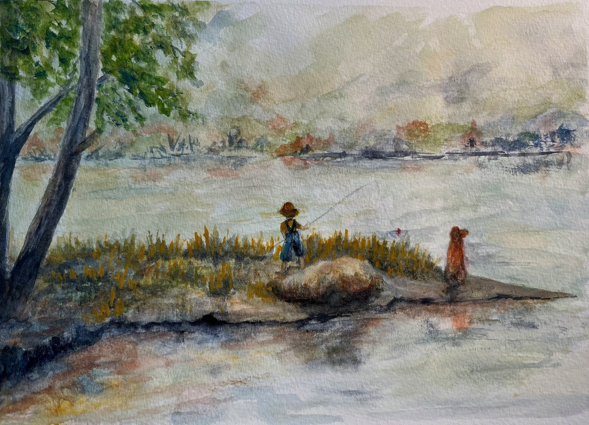 Fishing Buddies - Water Color