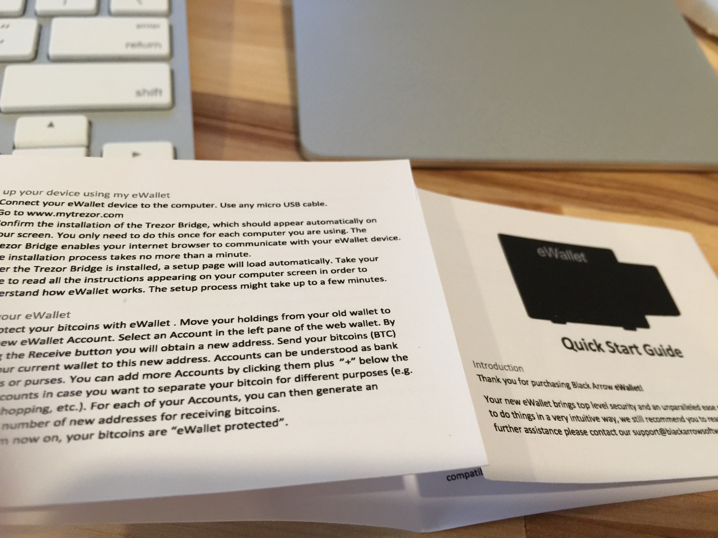 Micro USB cable?! The documentation is clearly a copy & paste from Trezor