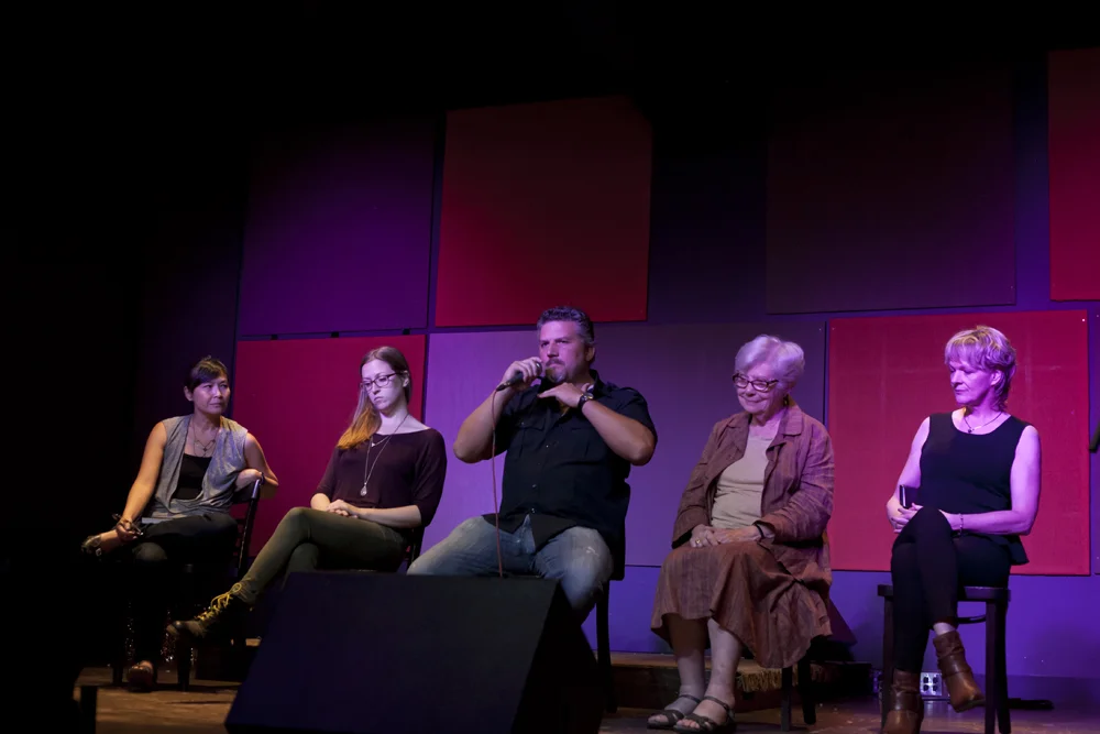 Carrianne Leung, Christine Ottoni, Chuck Crabbe, Jean Baxter and Janet Turpin Myers at Junction Reads September 2014.