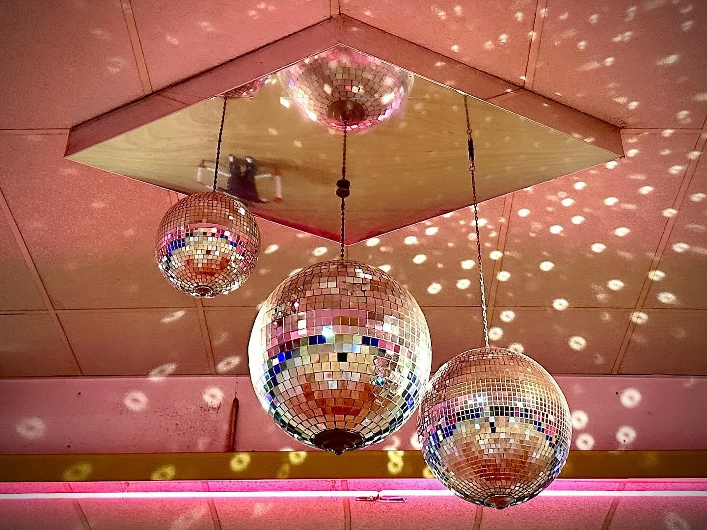Fell in love with the disco balls at the roller dome.