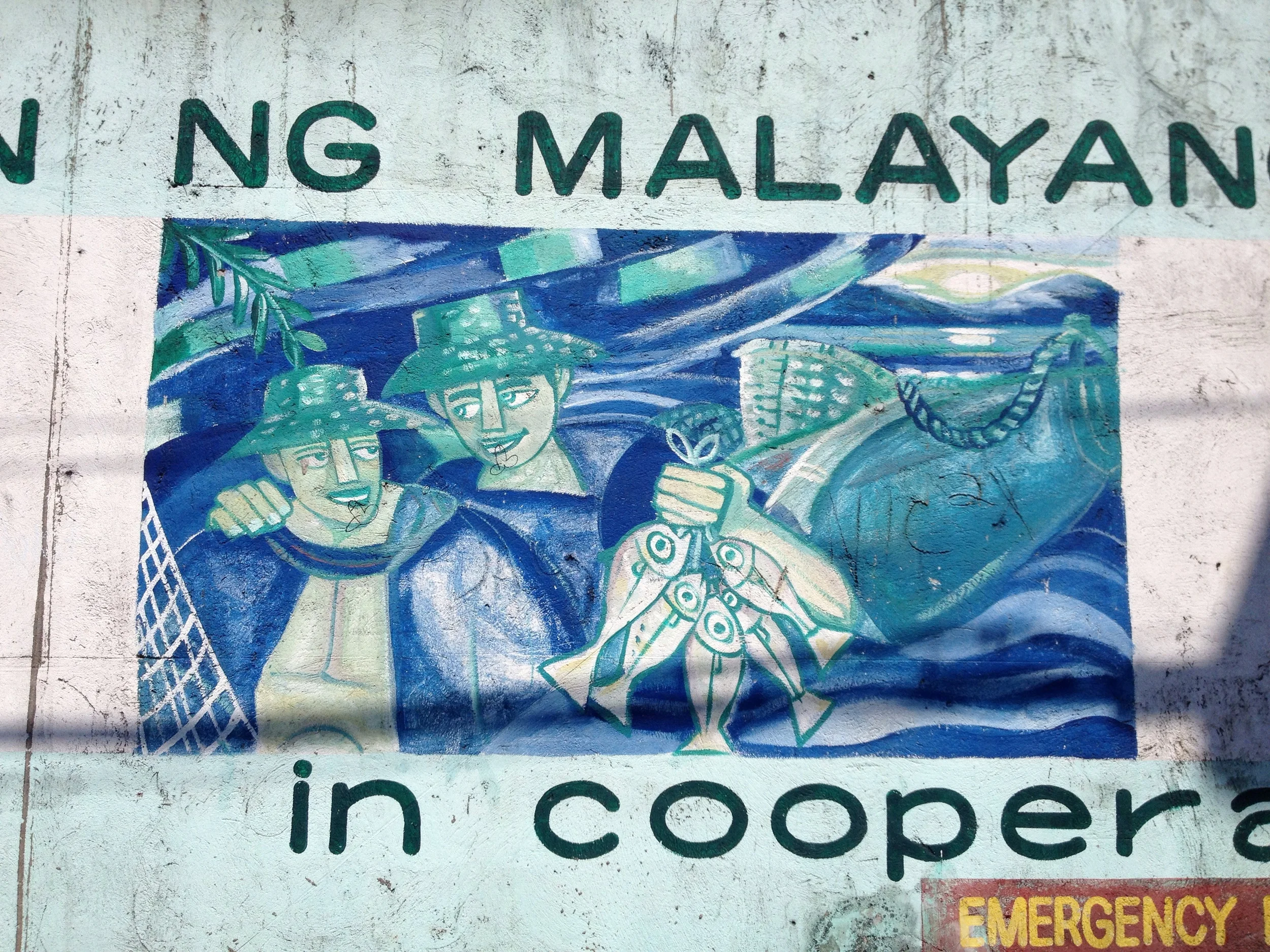 Murals in Navotas show the local connection to water. 
