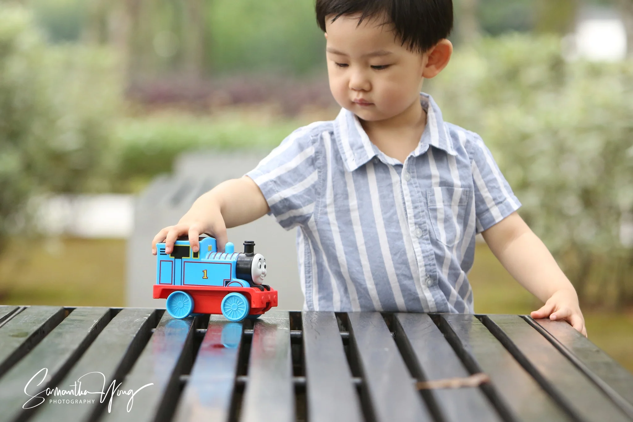 Family Portrait: Of trains and bubbles