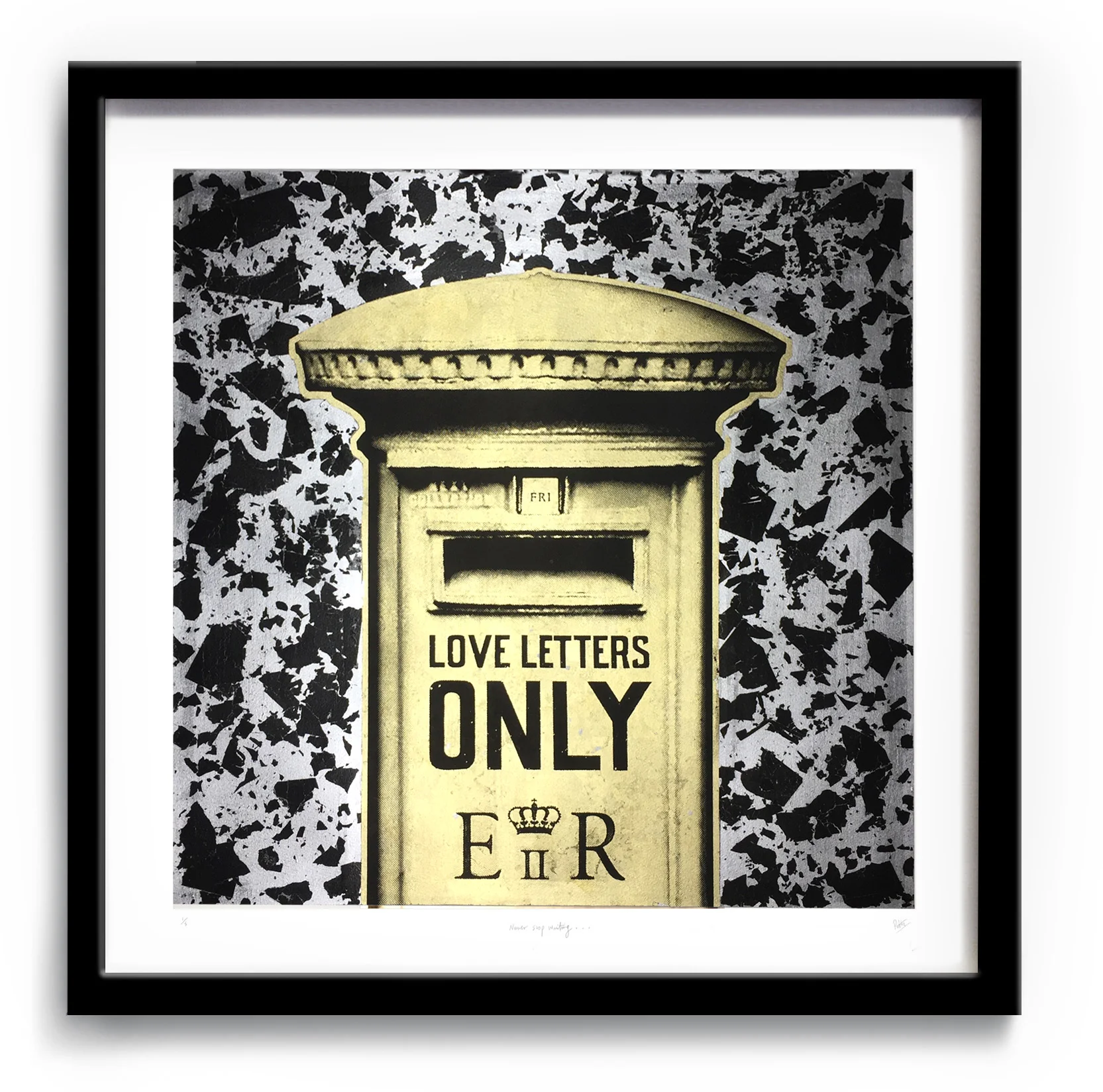 Love Letters Only "Never stop writing" Gold/Silver