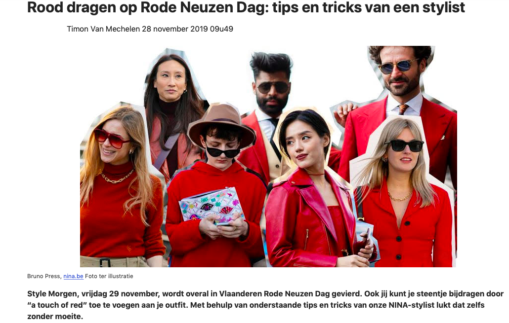 Nina Style - Rood dragen op Rode Neuzen Dag