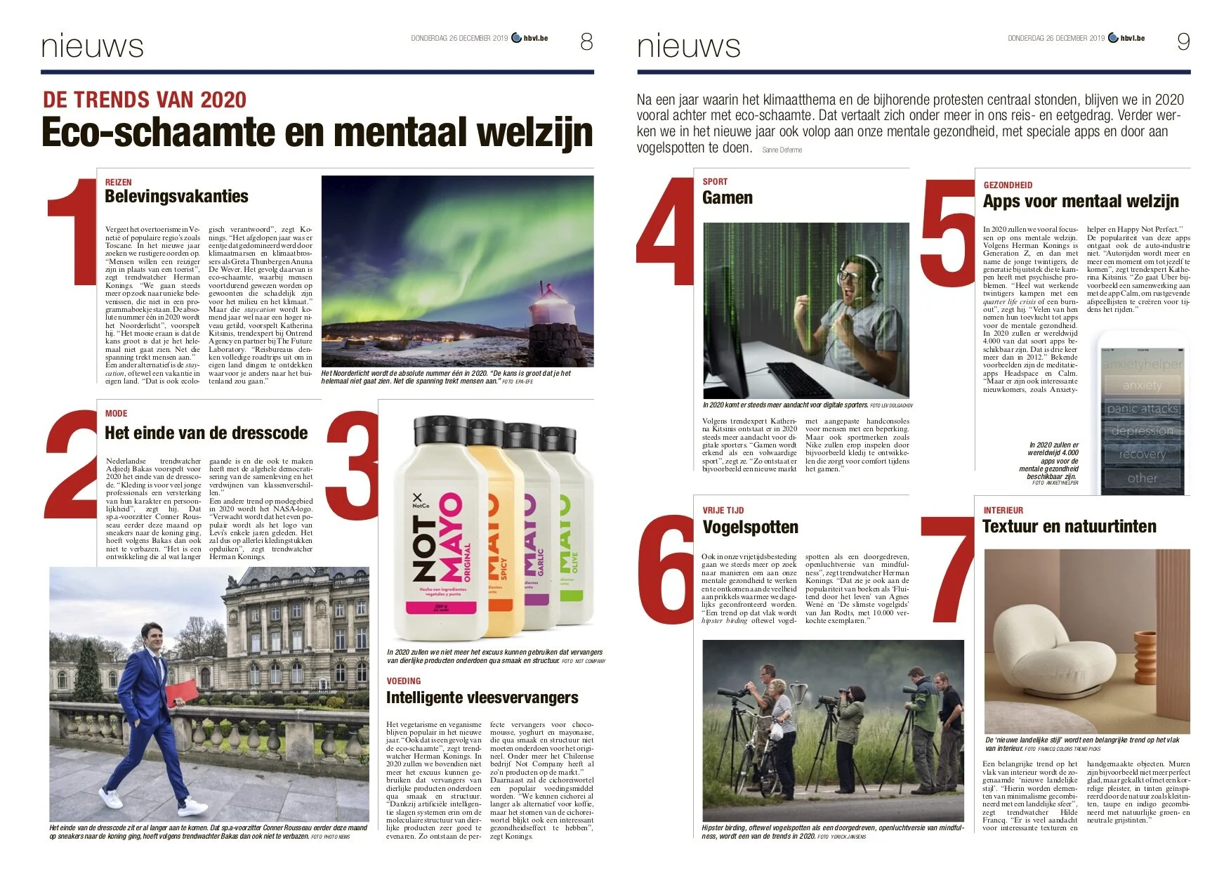 Het Belang van Limburg - De Trends van 2020: Eco-schaamte en mentaal welzijn