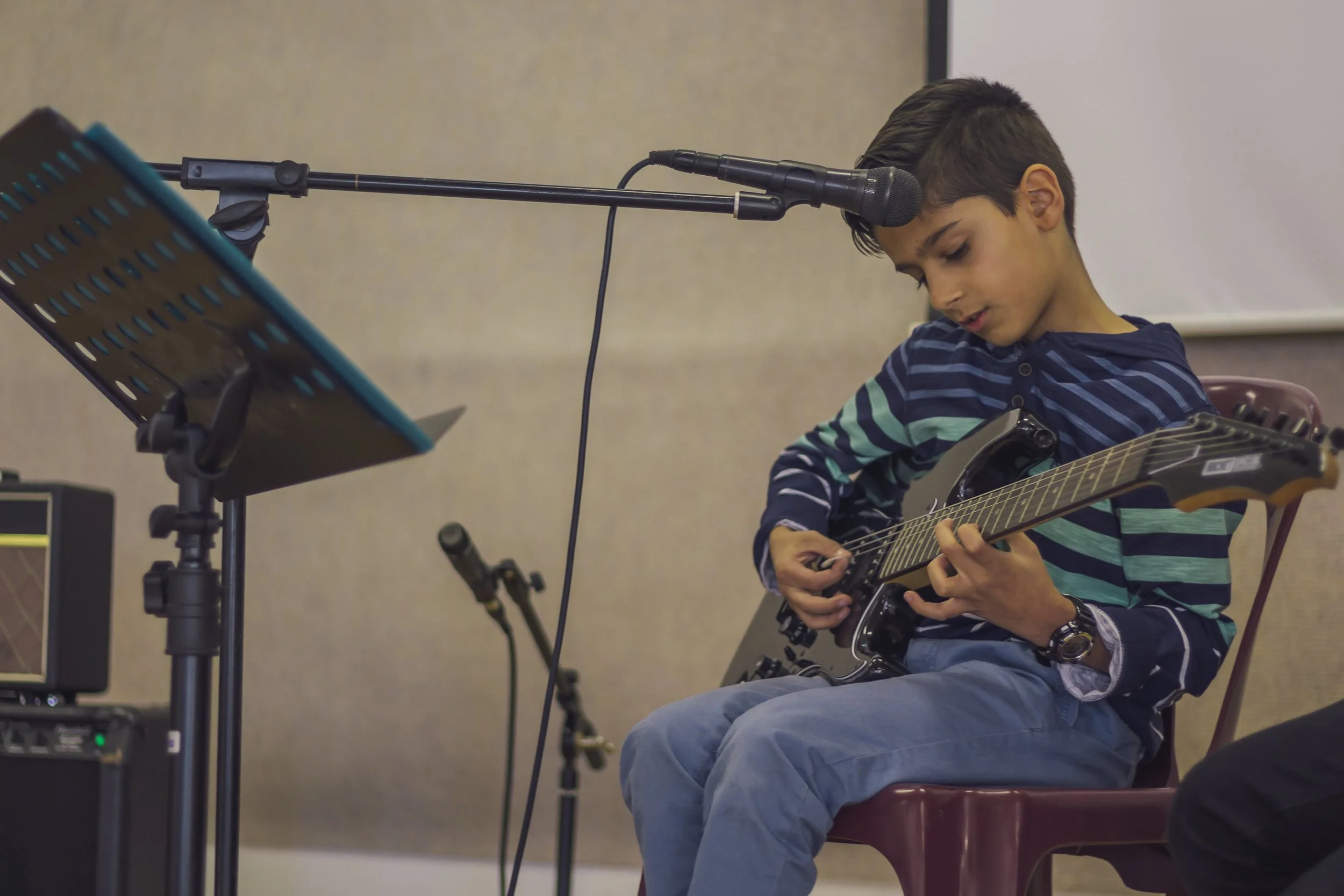 Guitar and singing student Joshua performs Cat Stevens - Father And Son