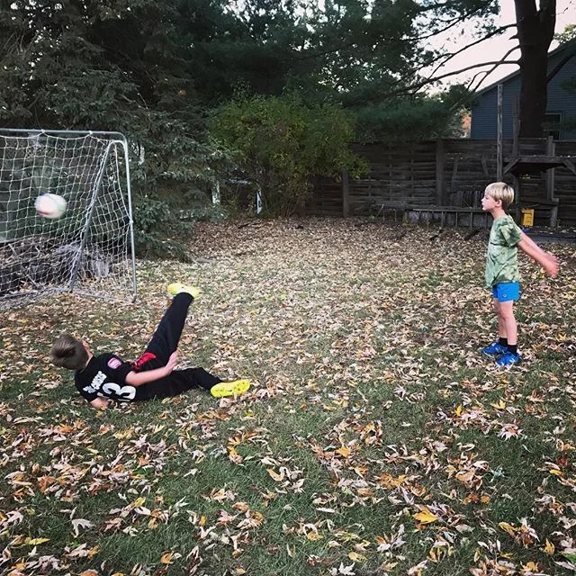 Beautiful morning for #soccer. Hopefully the neighbors all agree that 7AM on Saturday is the perfect time to #practice.