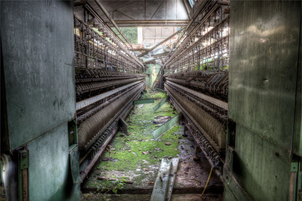 Lieux abandonnés - la filature Badin à Barentin - une perspective bouchée