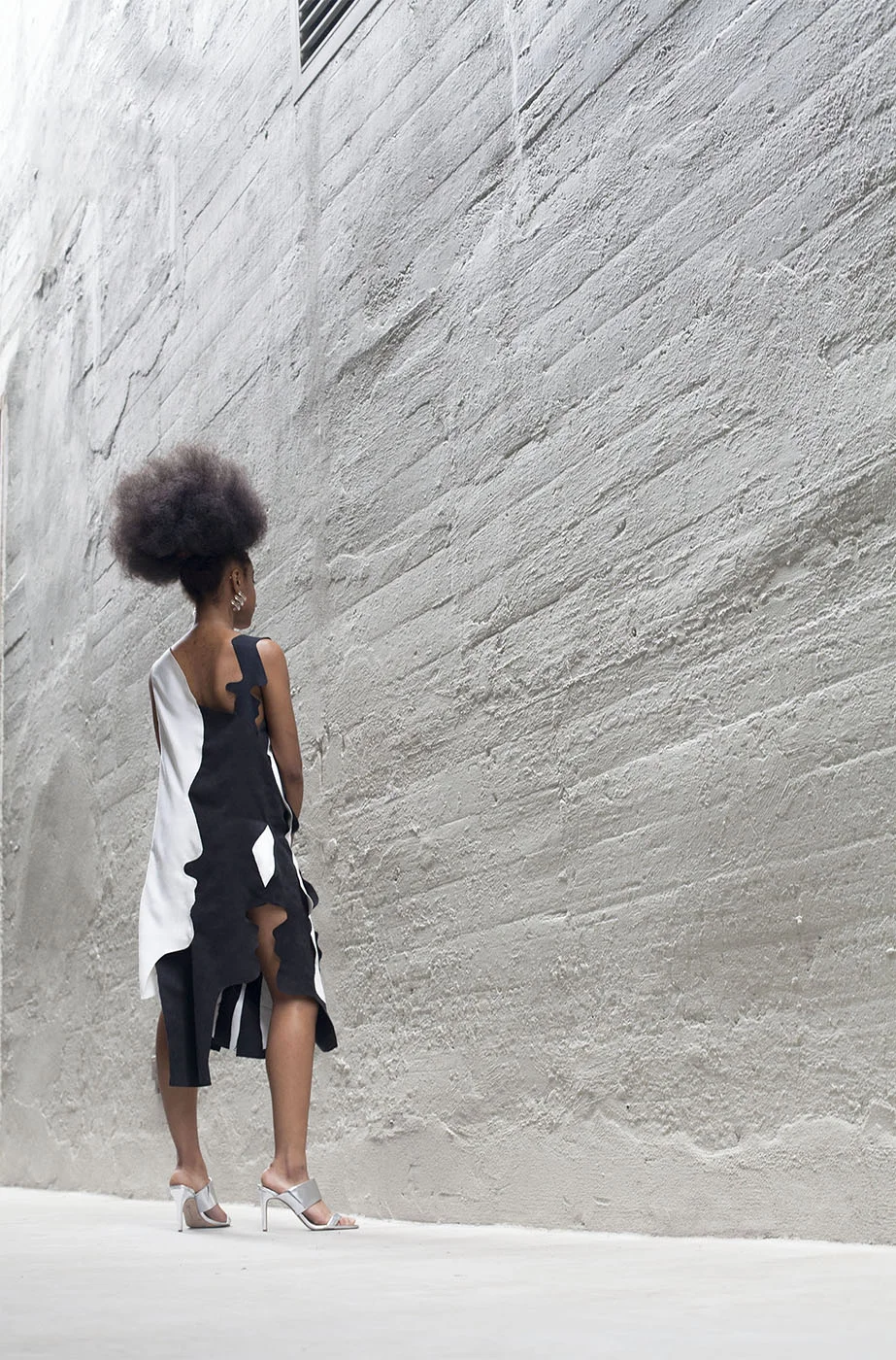 Laser Cut Ultra Suede Silhouette Dress