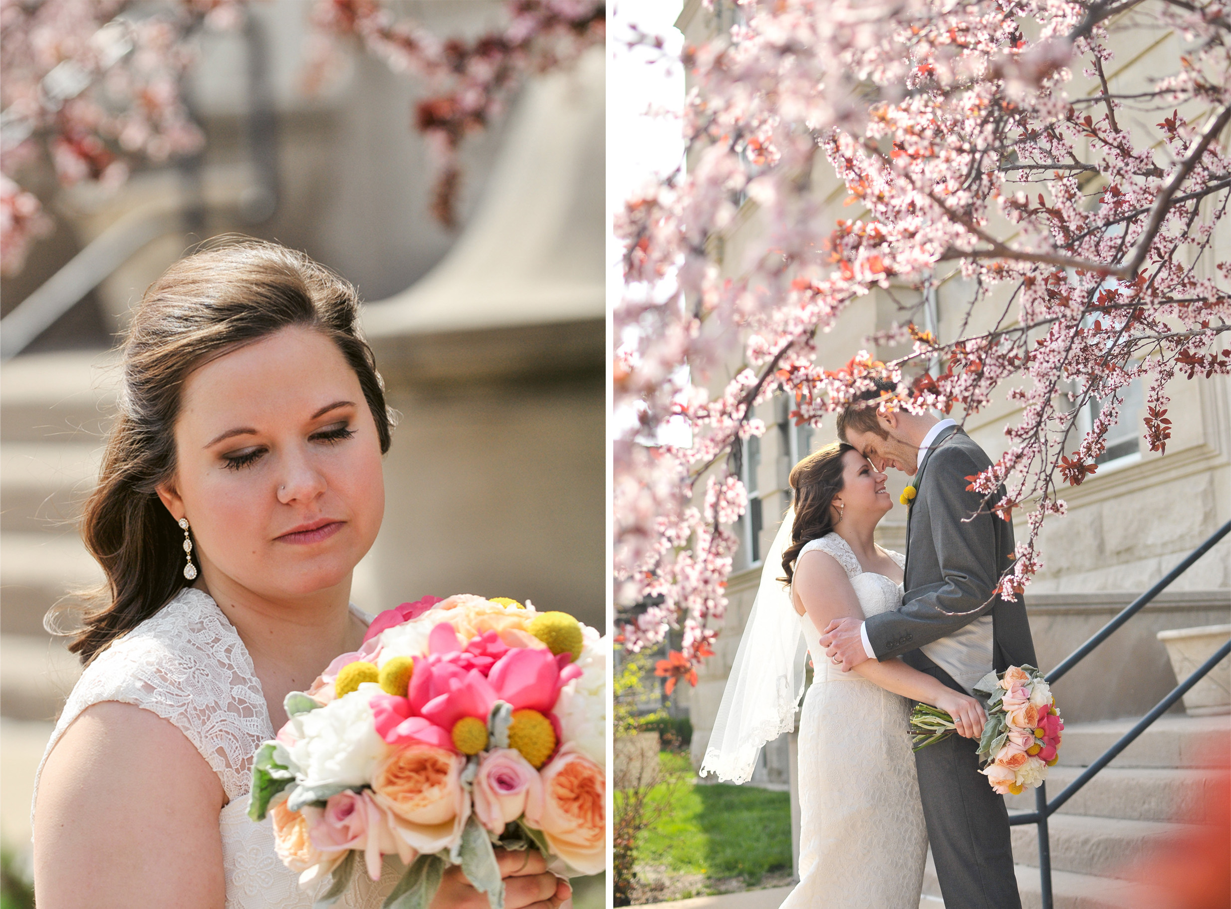 spring magnolia wedding pictures