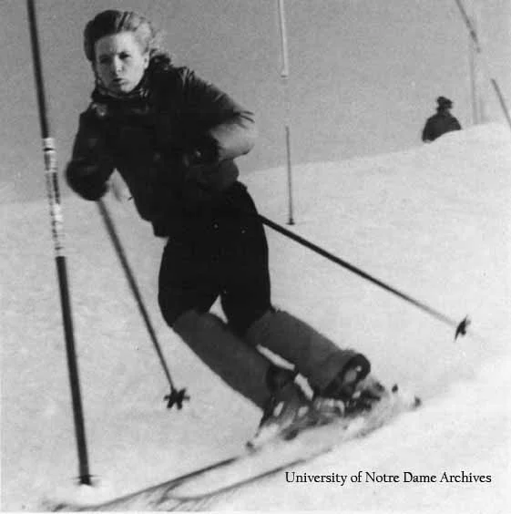Kathy Skendzel Competes for the Ski Club, 1987