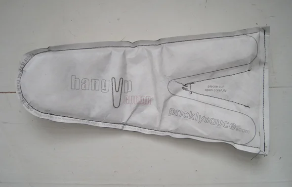 Prototype hangUp guitar + prototype 'envelope' wrapping