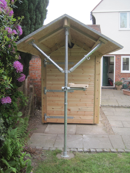 Bike shed - with unique sliding system