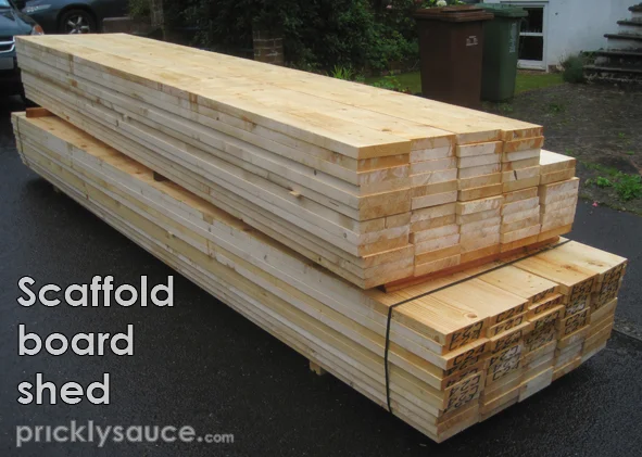 Garden Room - Two tonnes of scaffold boards...